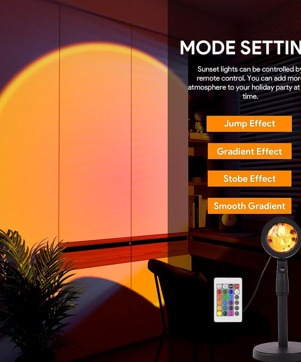 Multi Colors Sunset Lamp, Sunset Projection Lamp LED Night Lights