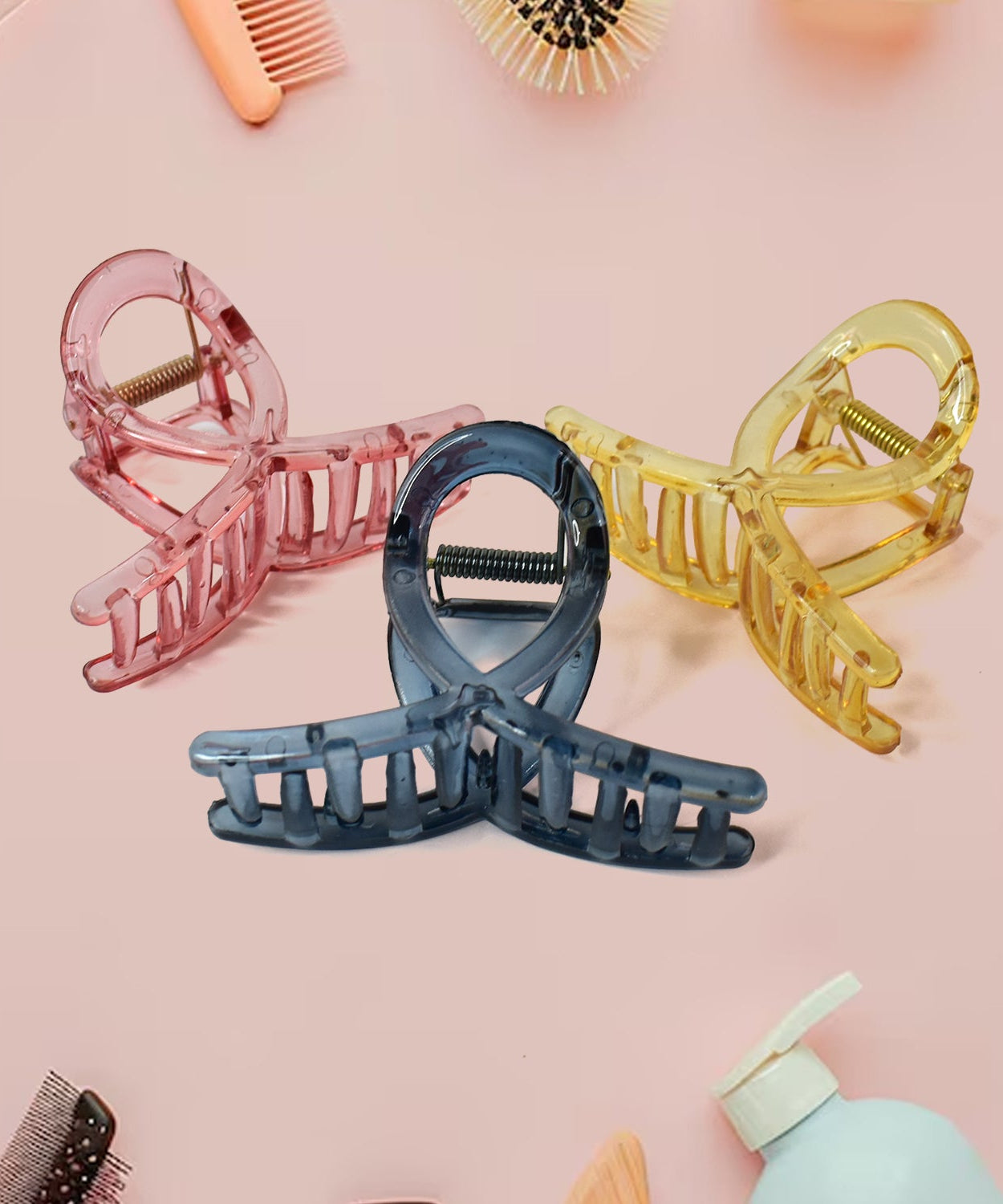 Plastic Hair Clamp Grip, Simple Matte Hair Barrette Clamp (1 Pc)