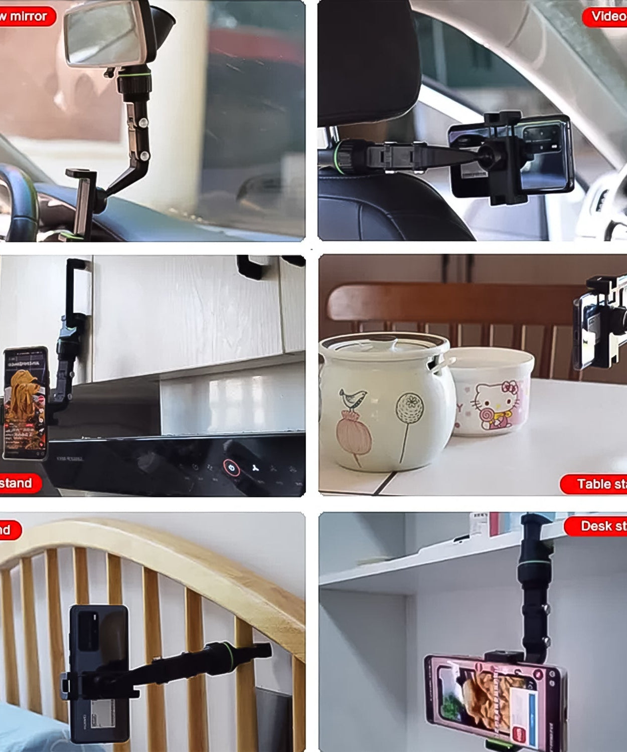 Multifunctional Car Rear View Mobile Holder