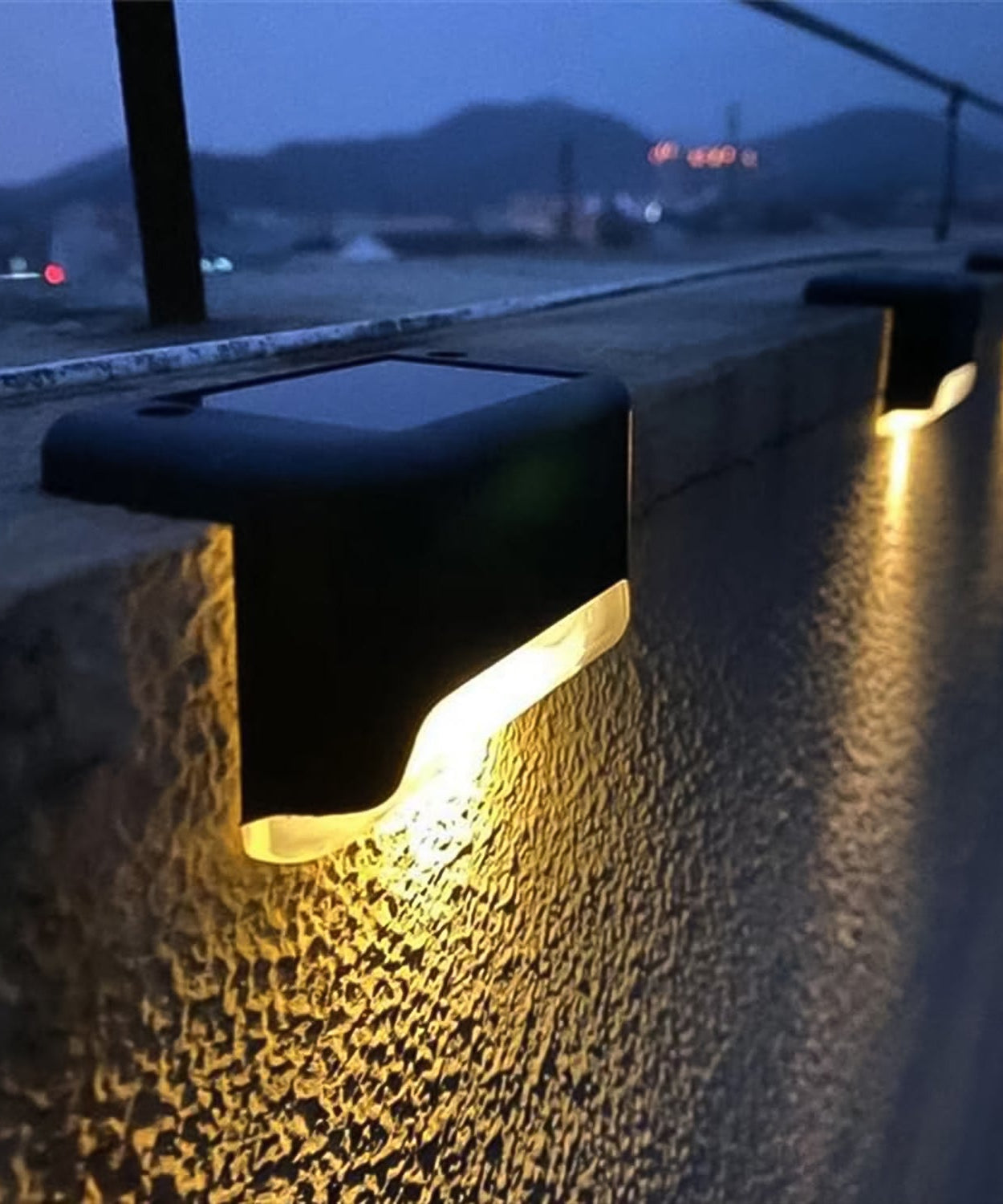 4-Piece Solar Waterproof Garden, Stair & Railing Lights