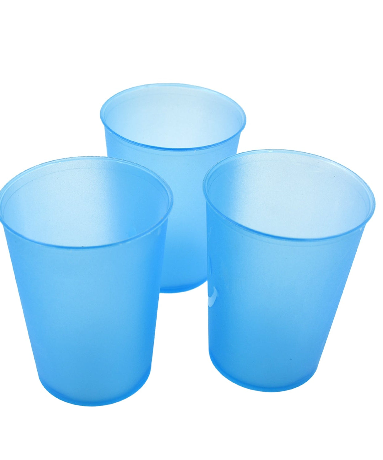 Reusable Plastic Drinking Tumblers - 4-Piece Transparent Water Cup Set for Kitchen & Dining