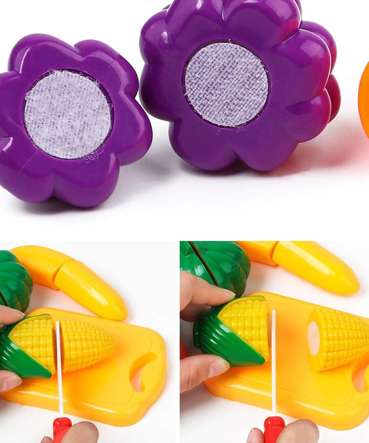 Realistic sliceable plastic fruits for pretend play