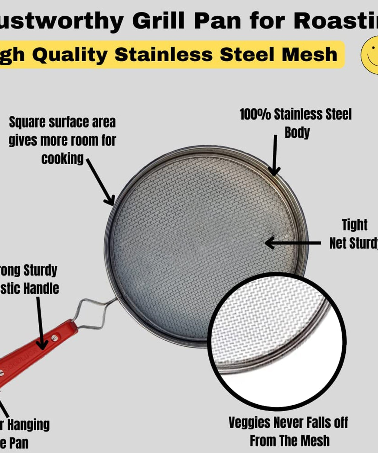 Round steel roaster jali