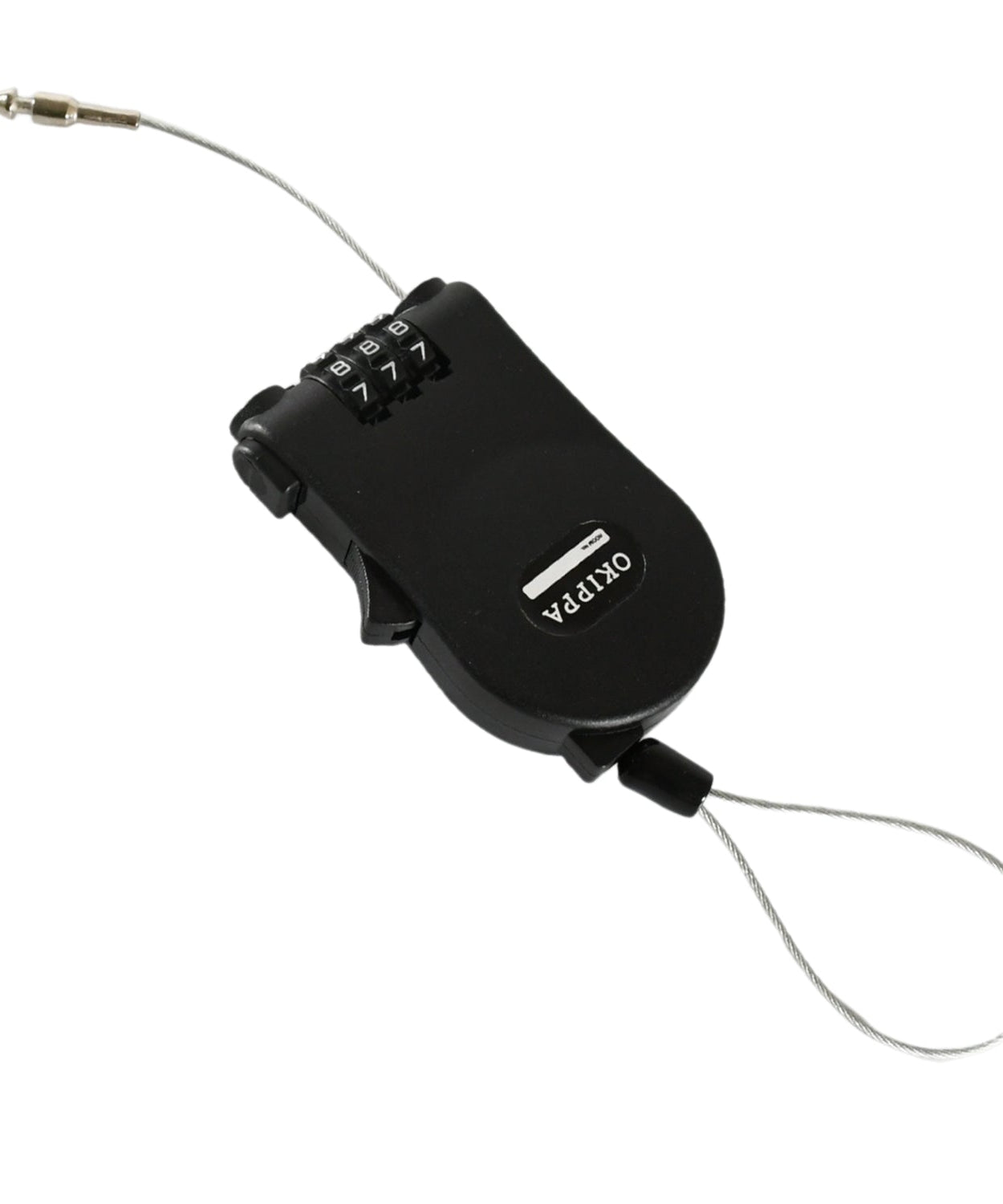 Multifunctional cable lock with number code for travel, sports Etc. Retractable Wire Lock,Wire Black Shell Combination Password.