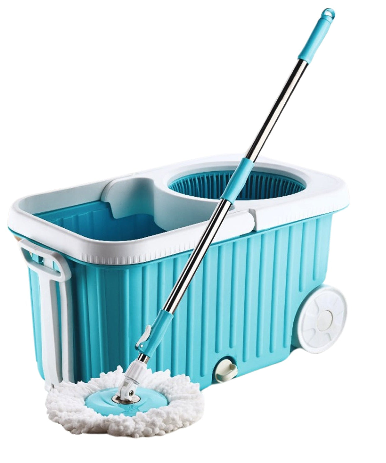 Apex Magic 360° Spin Mop Cleaning System with Stainless Steel Spinner