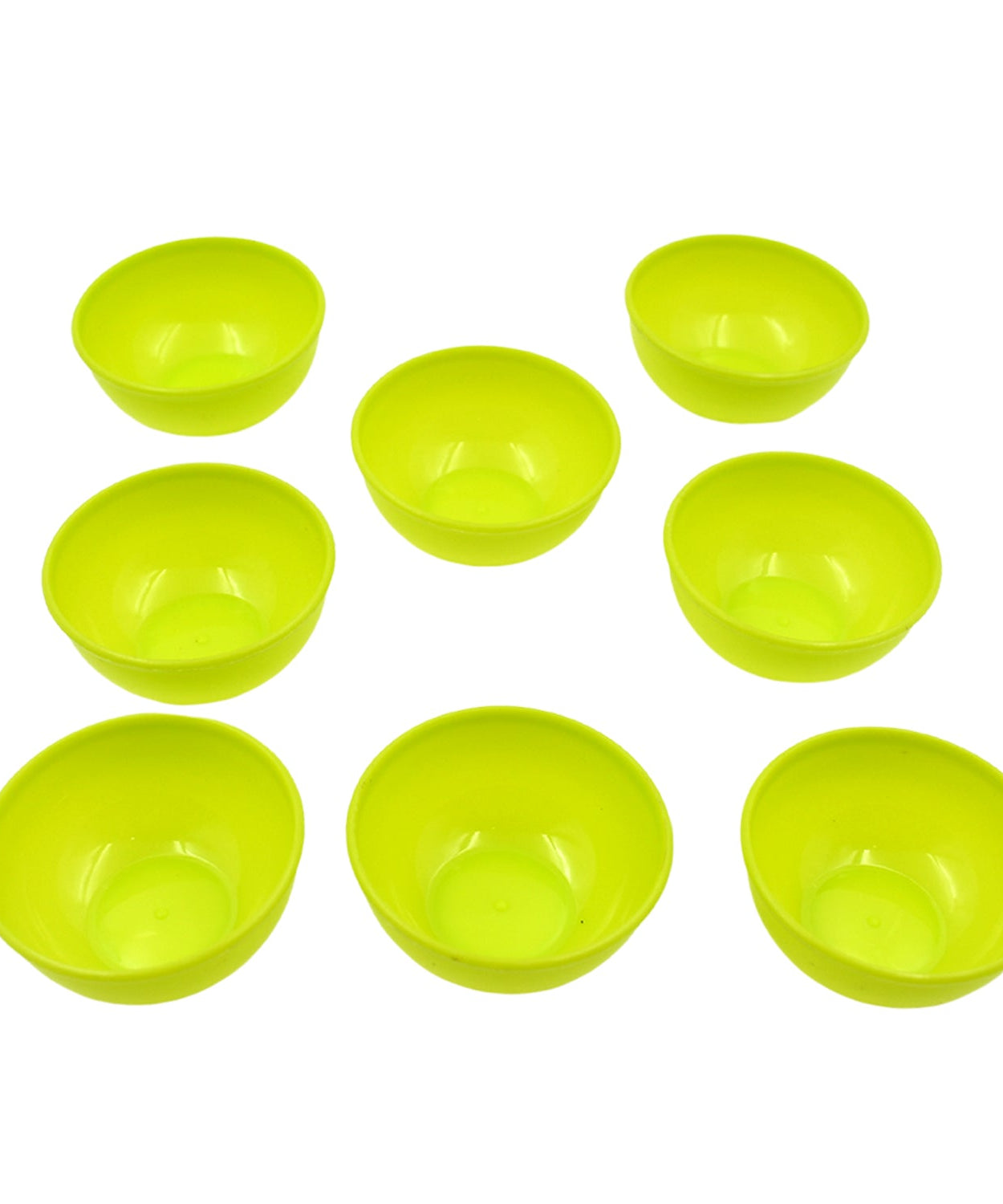 Multipurpose Small Round Plastic Bowl / Katori, Microwave Safe Reusable Lightweight Bowl, Dishwasher Safe Chutney Bowl (8 Pcs Set)