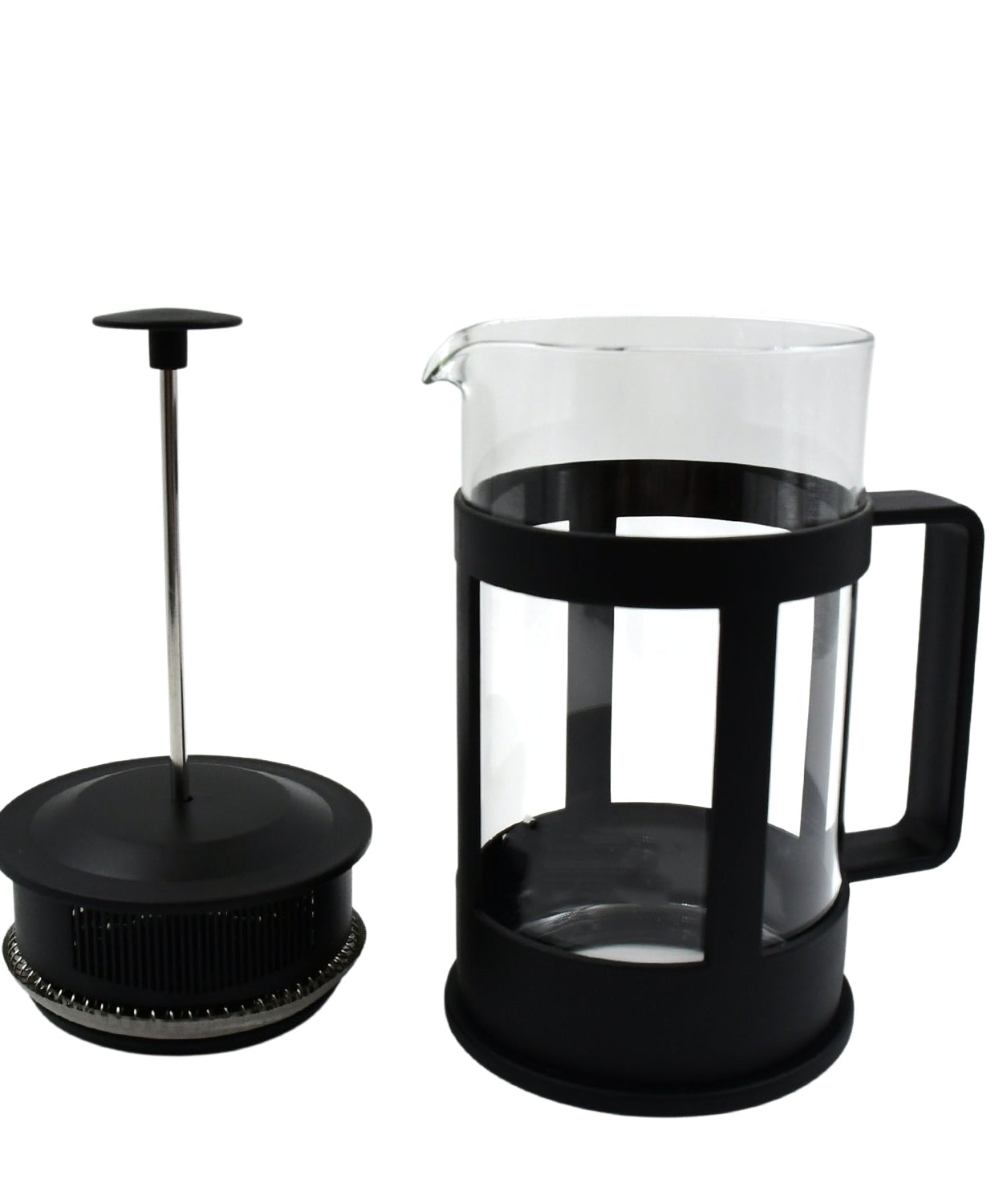 Coffee and Tea maker, Coffee Maker Glass Stainless Steel Coffee Press Glass Teapot for Camping Travel Gifts kitchen tools (Approx 350ml)