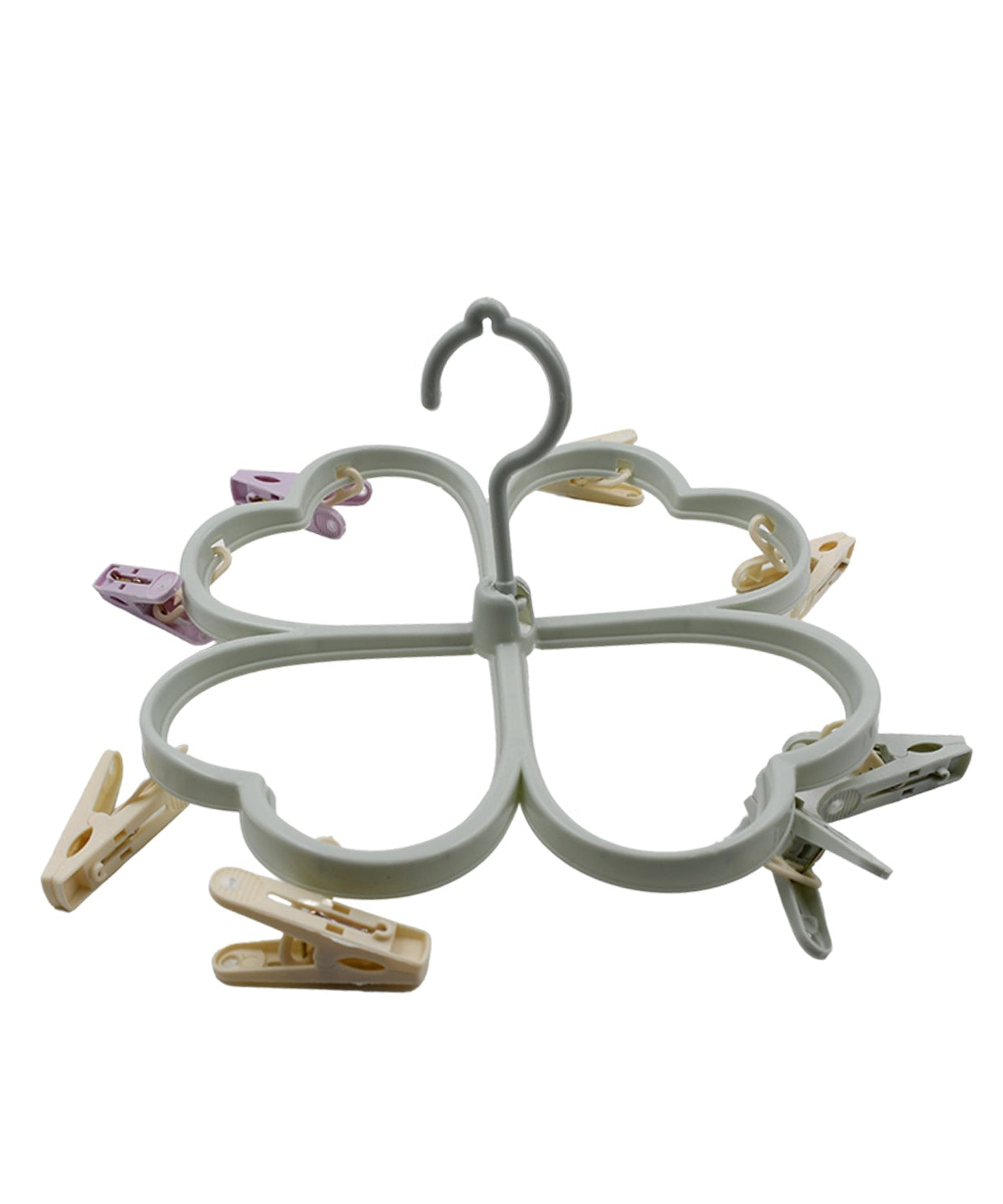Heart-shaped drying rack for socks, bras, and baby clothes