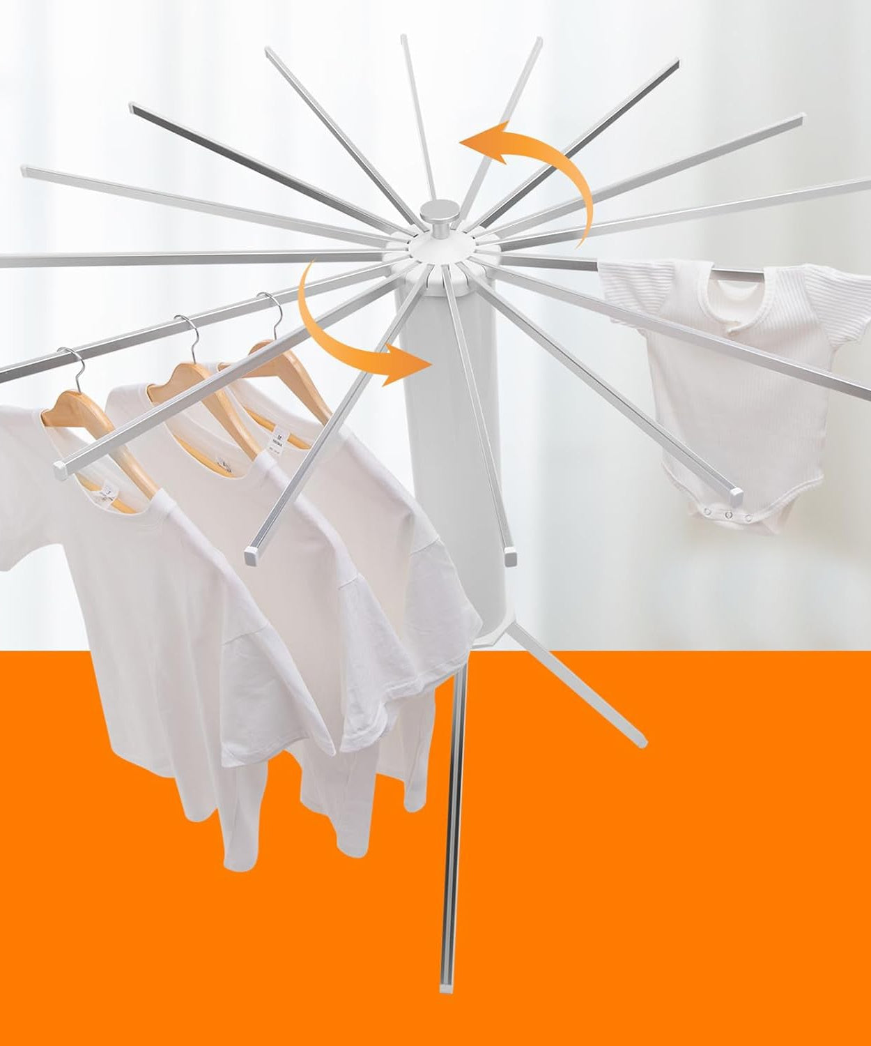 Foldable Rotary Clothes Drying Rack Stand (1 Pc)