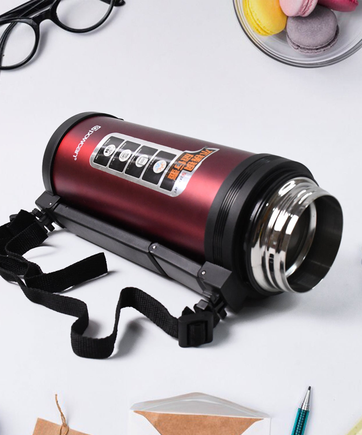 Stainless Steel Water Bottle Vacuum Insulated Thermos Flask Double-Walled Coffee Thermos Flask Leak-proof Water Bottle for Sports, Fitness, Gym (1500ML)