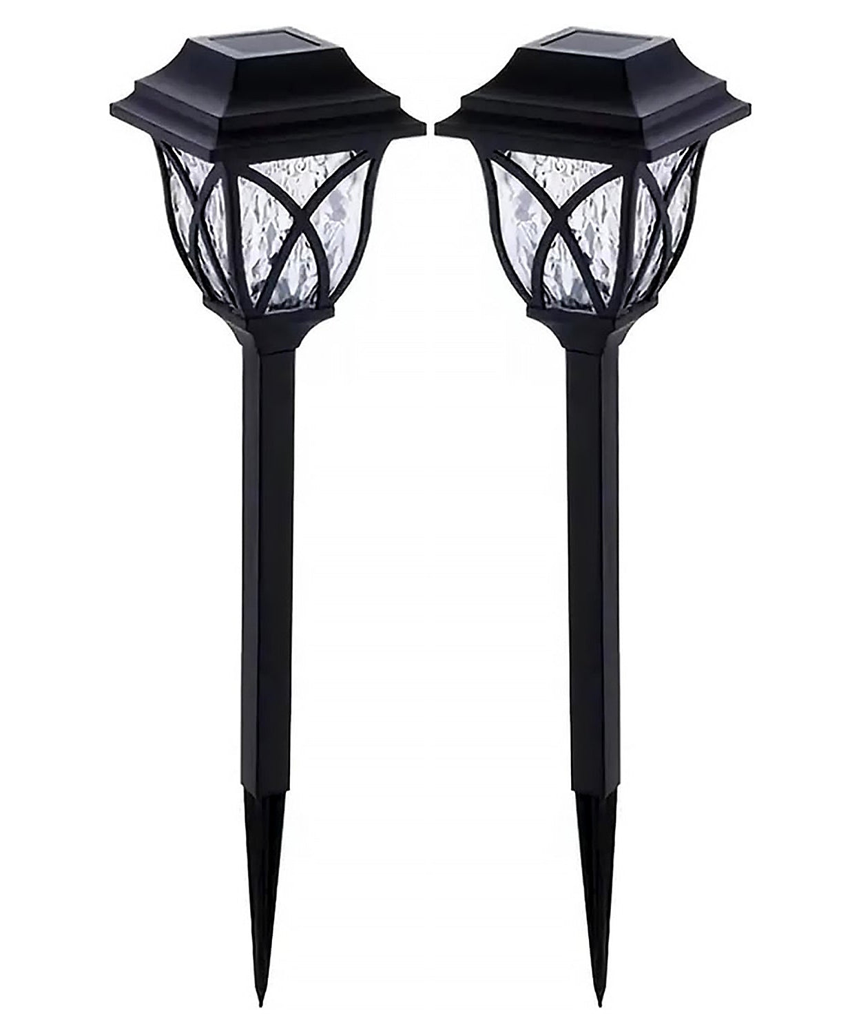 Solar lights at night