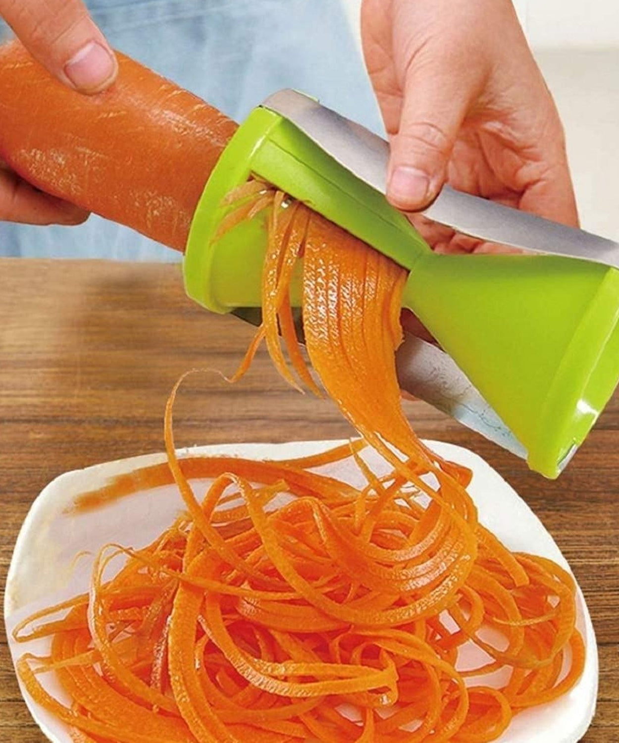 Portable Stainless Steel Handheld Spiralizer & Vegetable Slicer