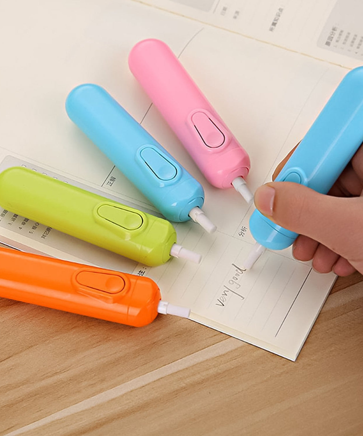 Electric Eraser Kit Automatic Pencil Eraser Battery Operated with 12 Eraser Refills