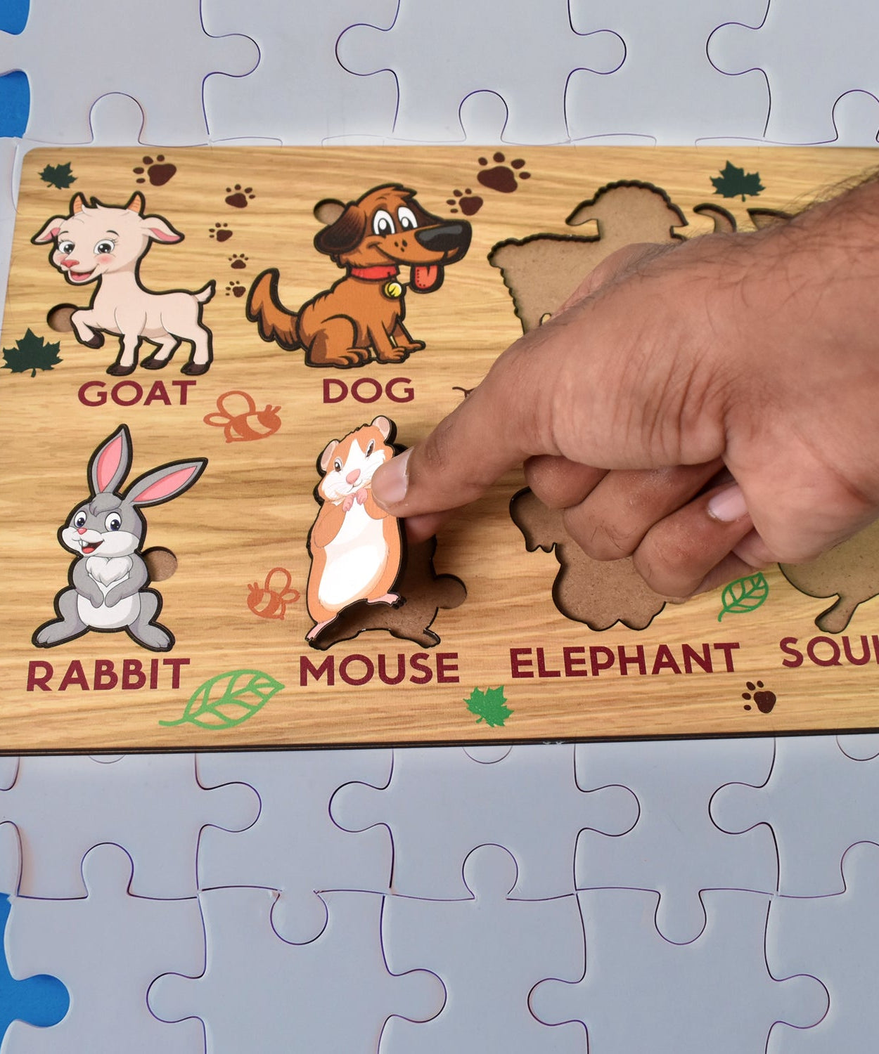 Tooky Toy Wooden Animal Learning Puzzle