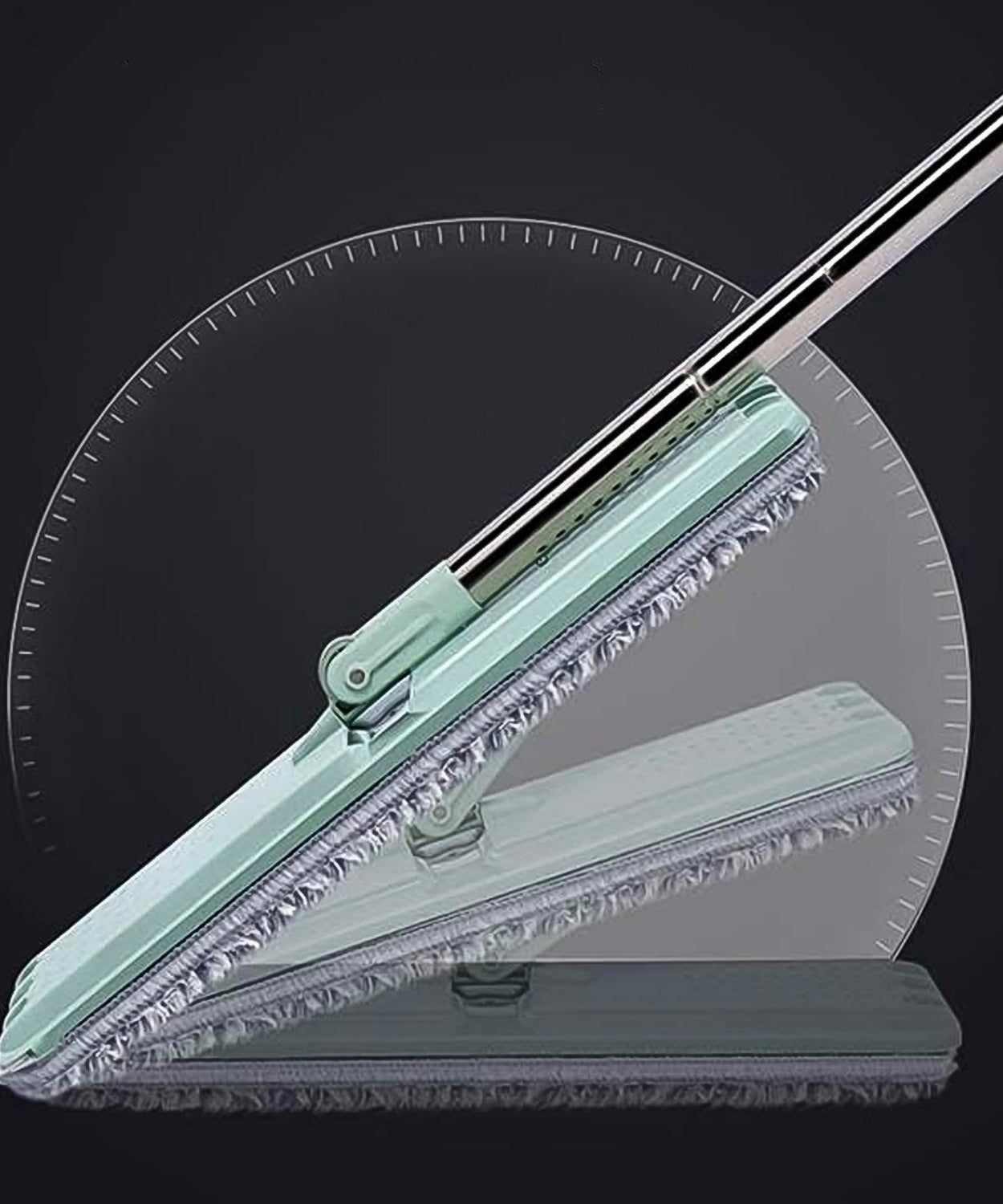 2-in-1 scratch mop, self-cleaning, and hands-free flat mop.