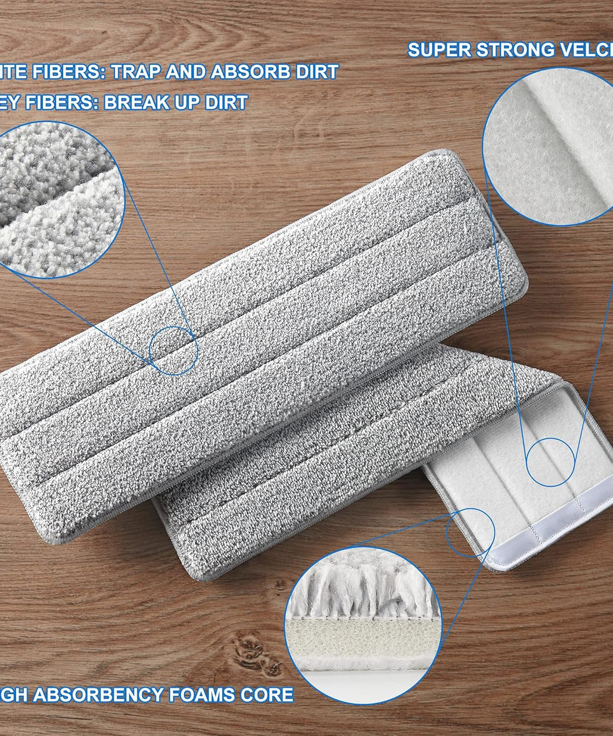 Reusable Microfiber Mop Pad Replacement (1 Pc)