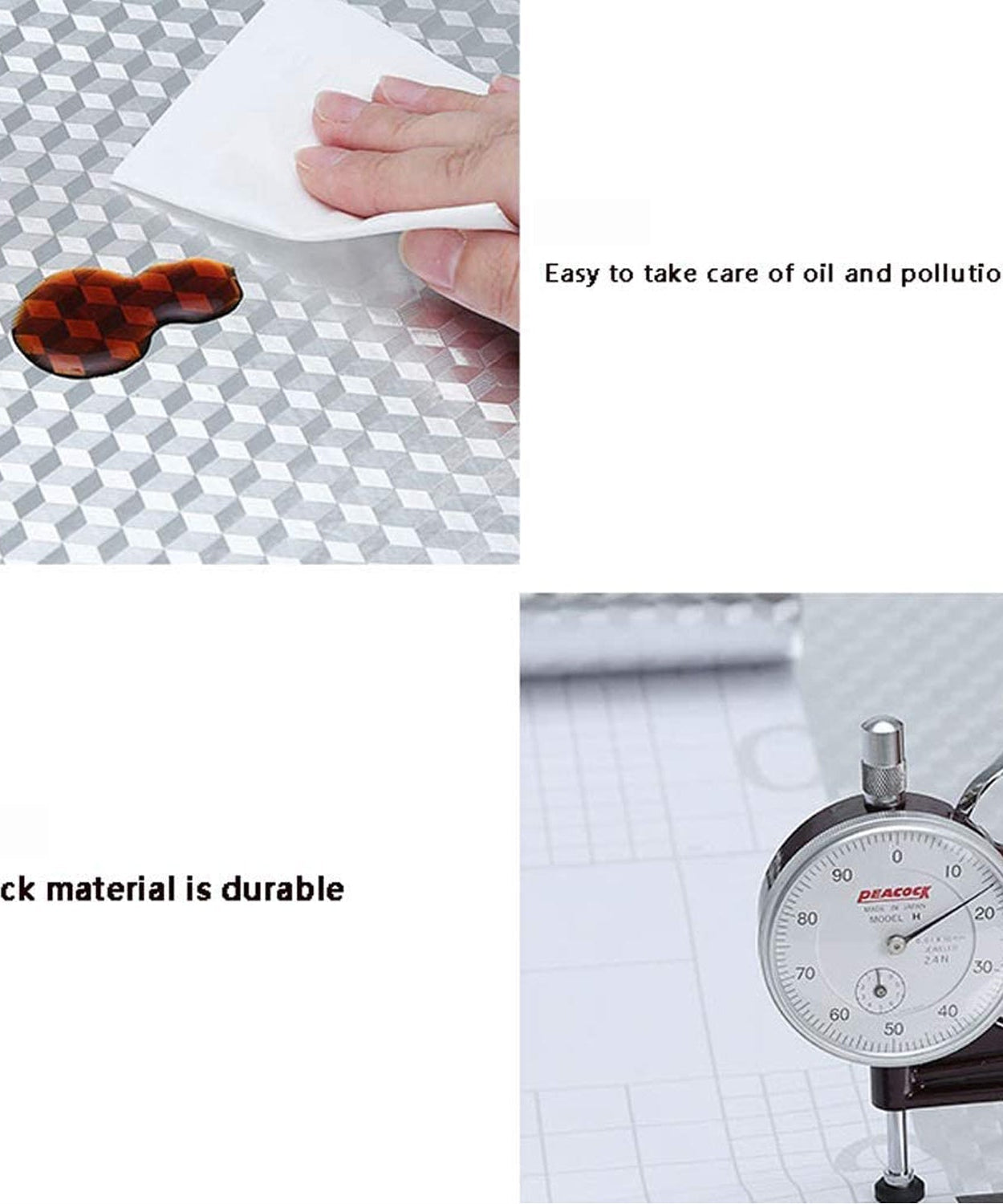 Aluminum foil sticker, 2 meters, for easy maintenance of kitchen surfaces.