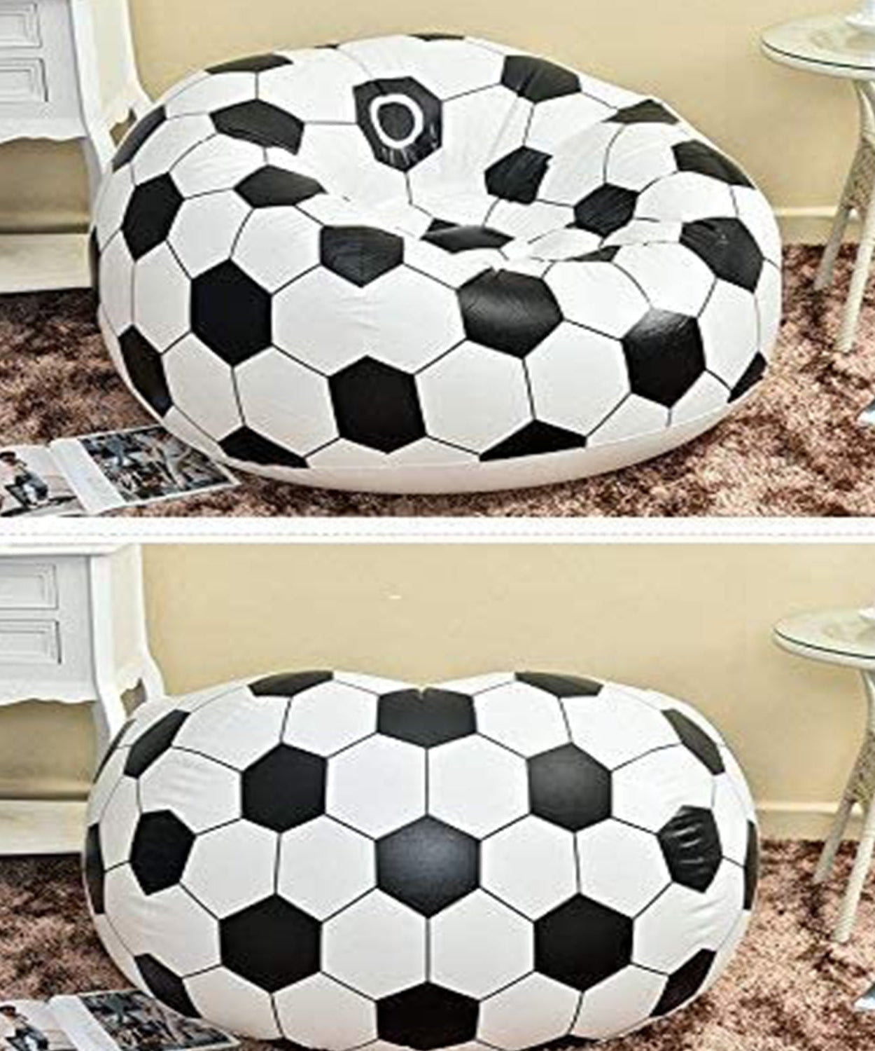 Foldable Sofa, Cartoon Style Inflatable Folding Chair, Ball Chair, Inflatable Sofa for Adults, Kids size (110cm x 80cm)