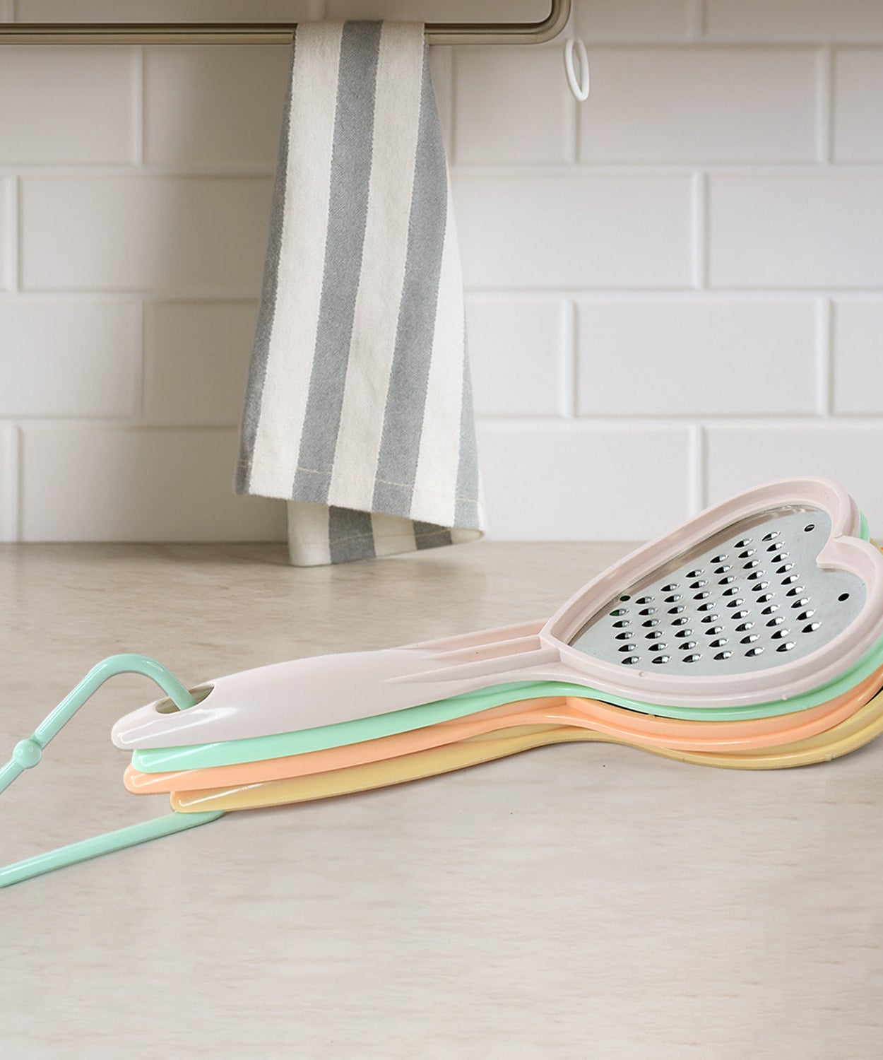 Heart Grater Set and Heart Grater Slicer Used Widely for Grating and Slicing of Fruits, Vegetables, Cheese Etc. Including All Kitchen Purposes.