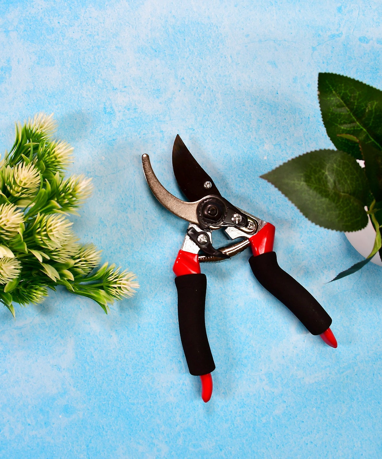 21cm red garden shears, sharp cutter for pruning