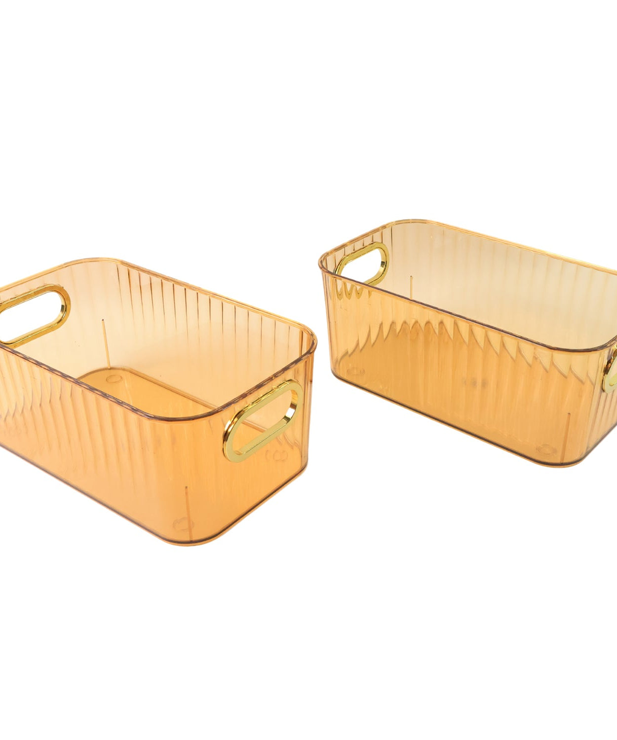 Decorative Ribbed Clear Basket 