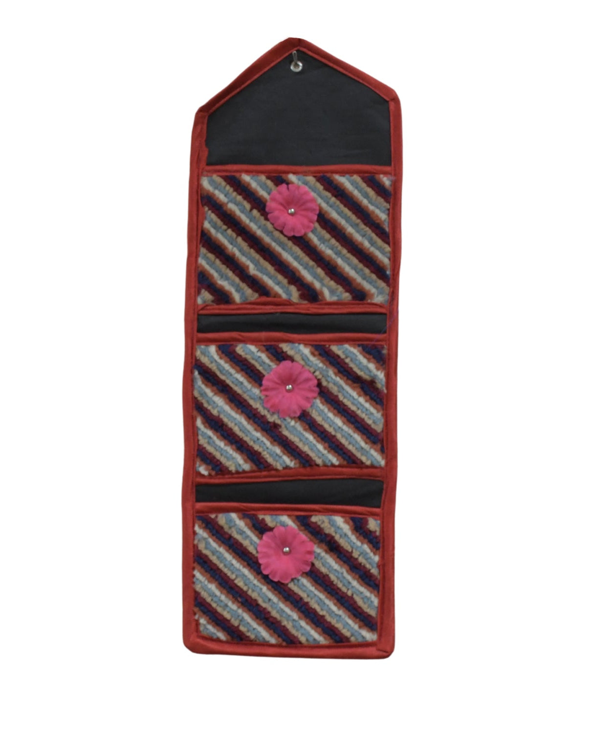 Foldable Hanging Organizer with 3 Pockets - Wall Hanging Letter Holder