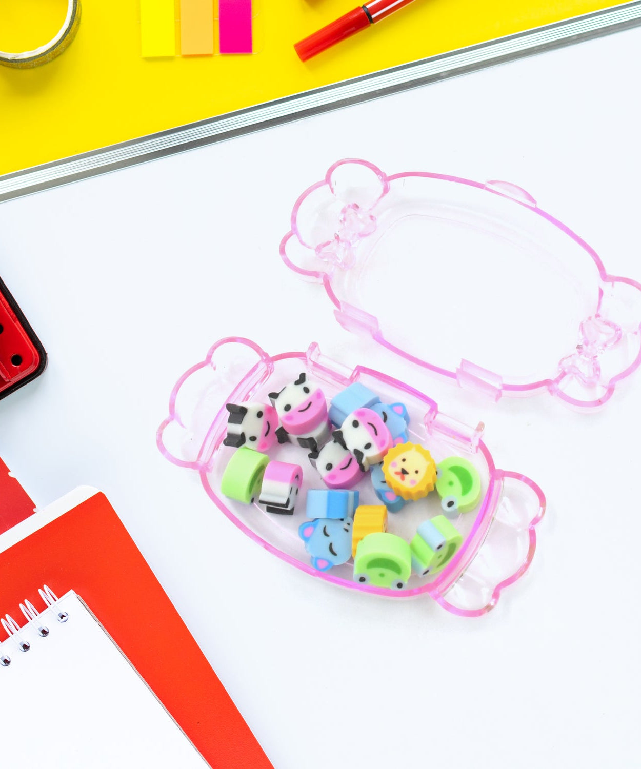 Cute School Eraser Set Cute Eraser Multi Design Rubber Erasers For Pencil Cleaning Stationery School Student Girl Kids (15 pc In1 Set)