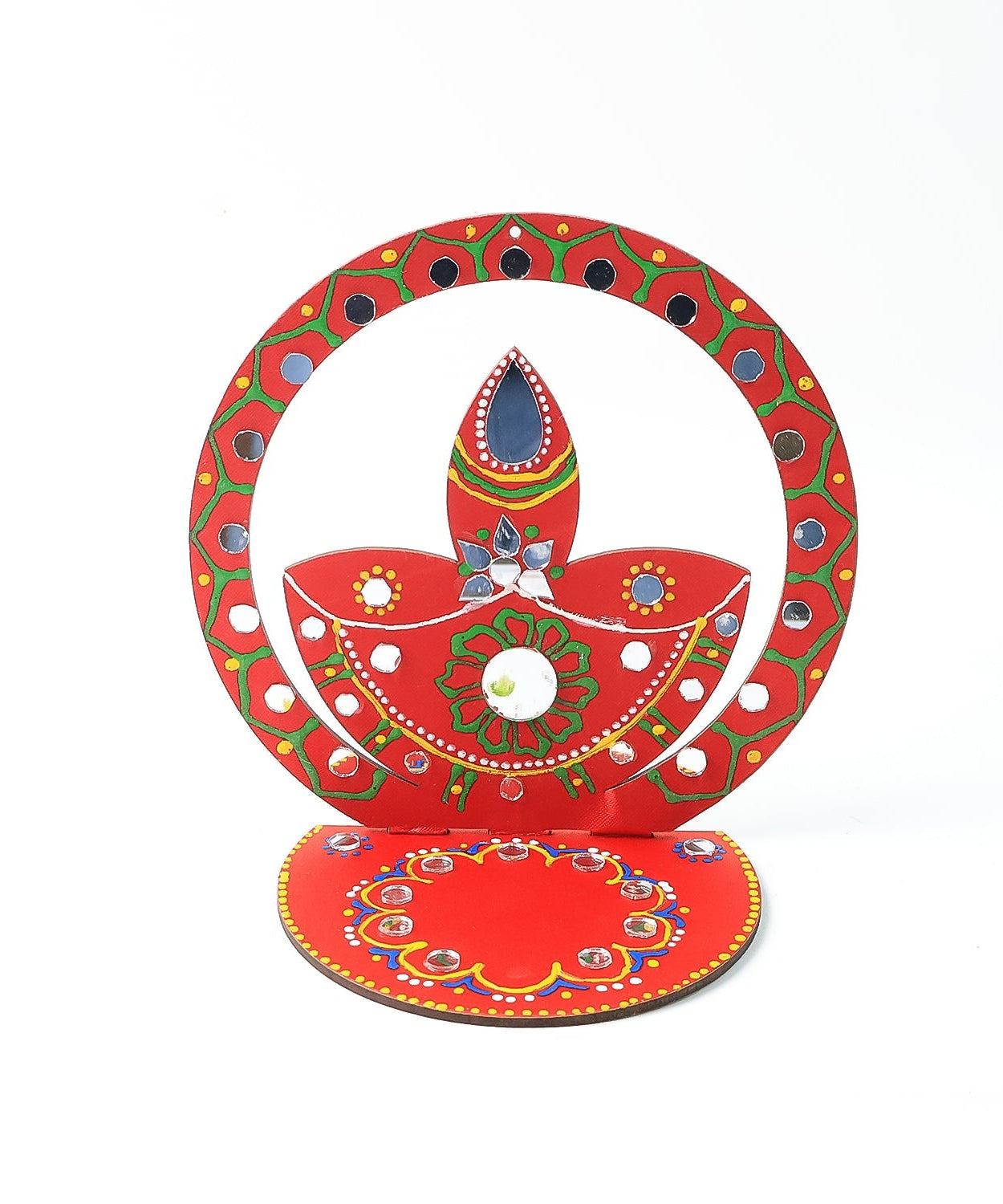 Classic Wooden Handmade Diya Holder Stand