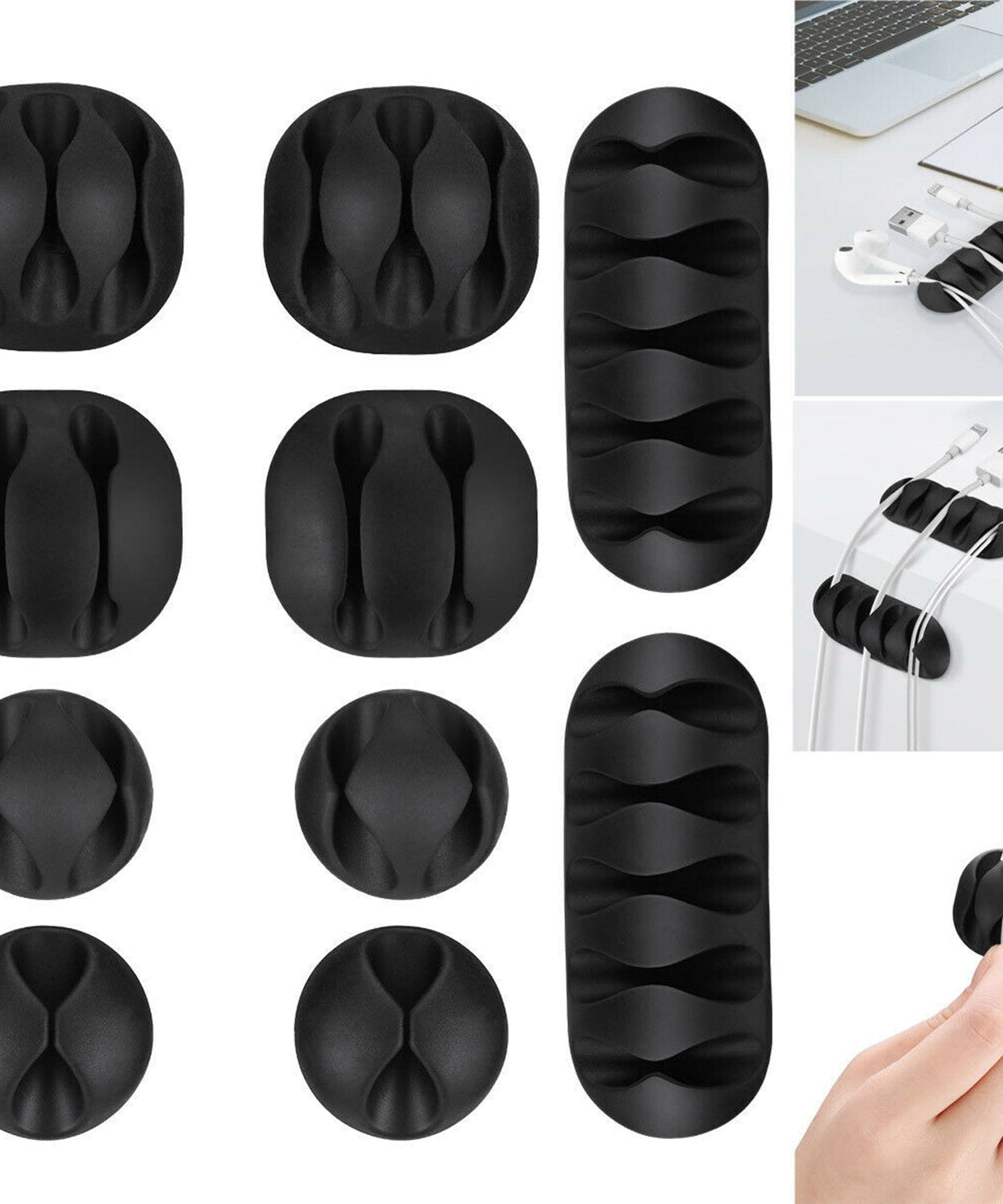 Cable holder and supporter, 10 pieces for cable management