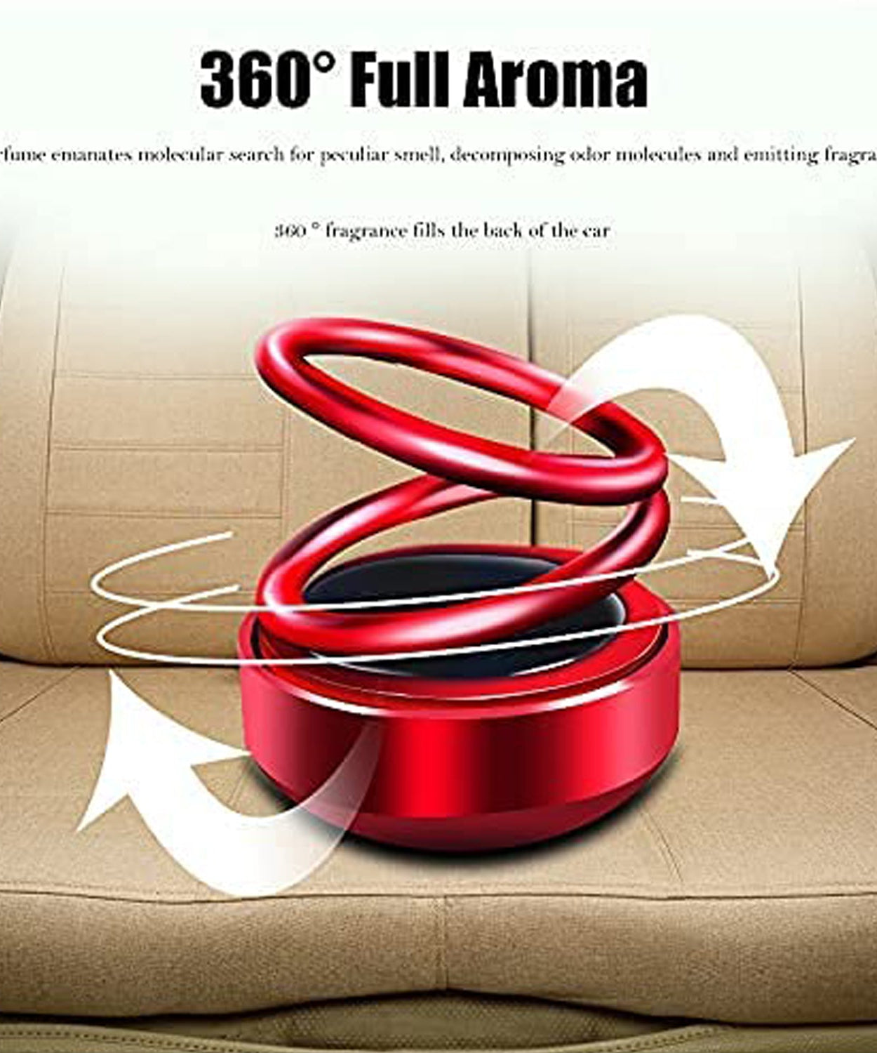 Solar-powered car fragrance diffuser