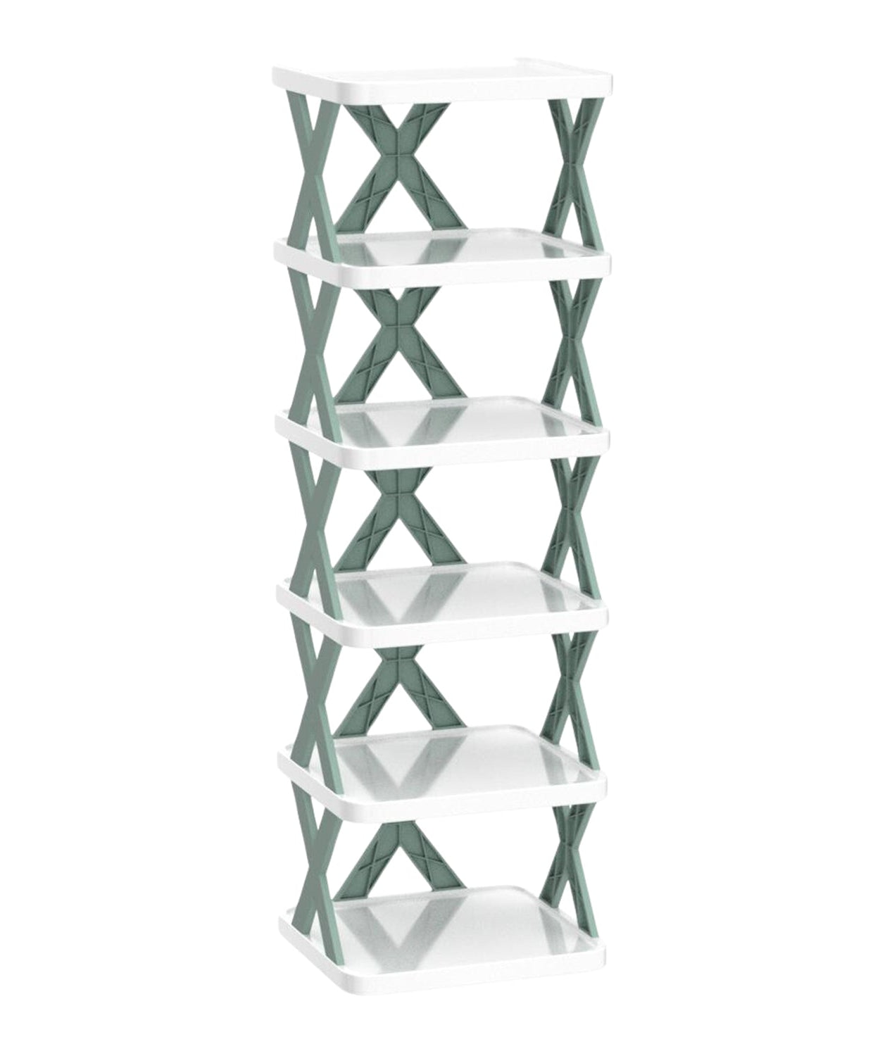 6 Layer Foldable Shoe Rack, Portable Storage Organizer for Home & Office