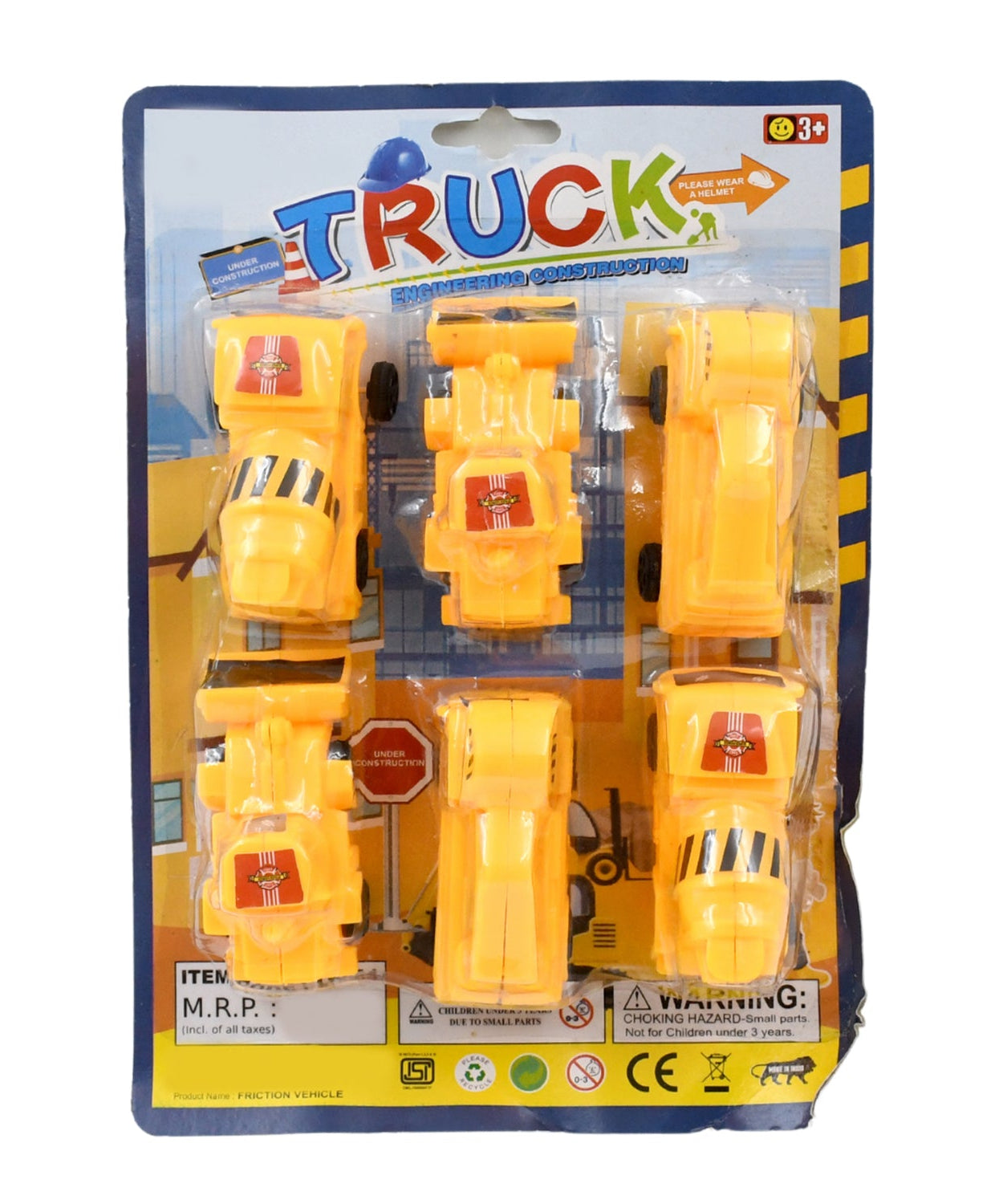 Vehicle Car Engineering Automobile Construction Car Toys Set for Children Kids Crane Excavator Road Roller Forklift Mixer Truck Transporter Truck Machine Construction Toys (6 Pcs Set)