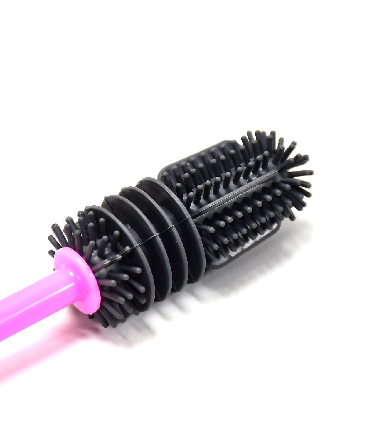 Bottle cleaning brush with long flexible handle