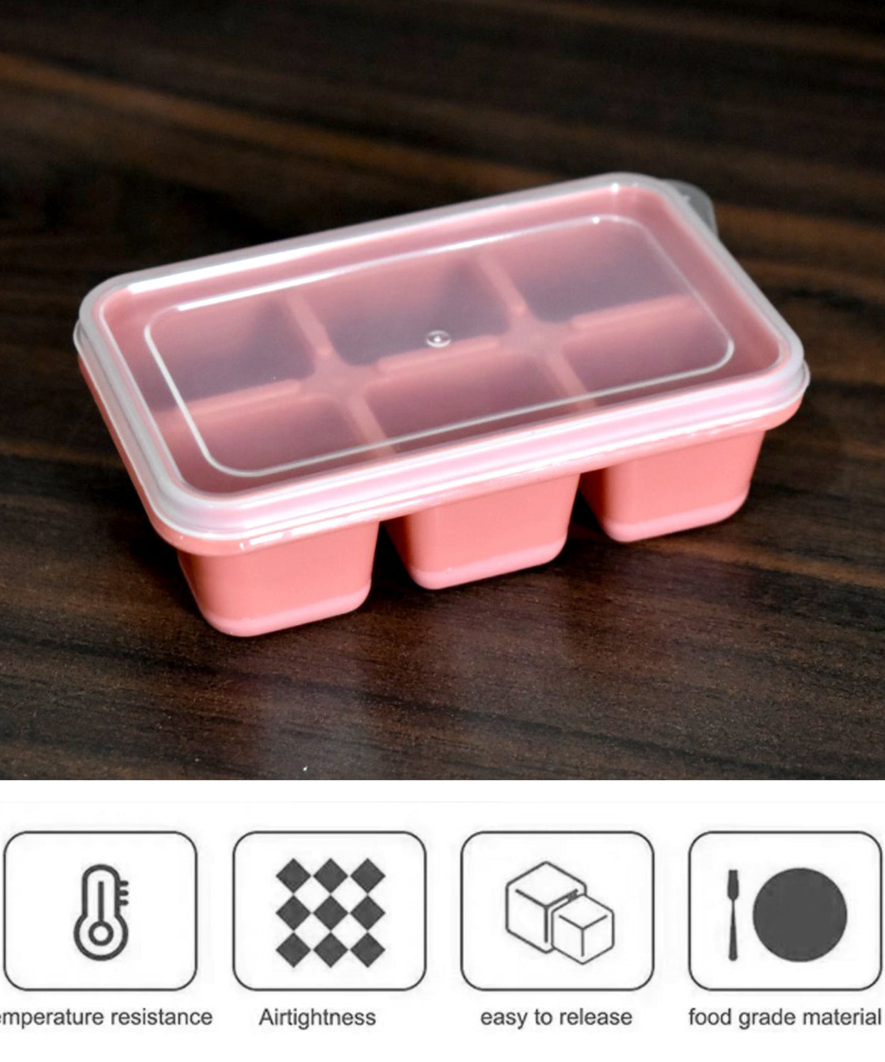 6-Cavity Silicone Ice Tray – Ideal for Kitchen & Home Use