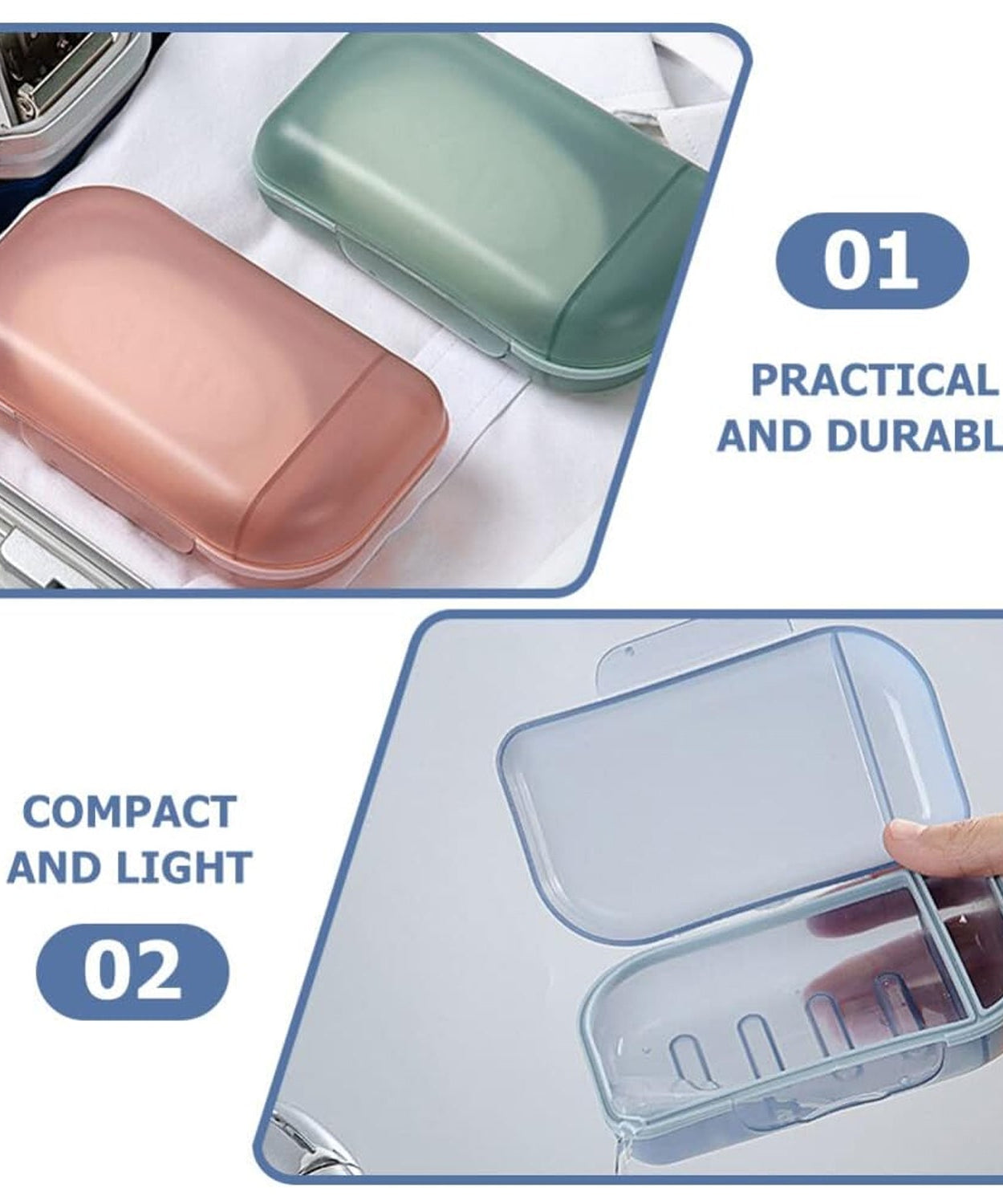 Travel Soap Container, Soap Travel Case with Lid ,Sabudani (1 Pc)