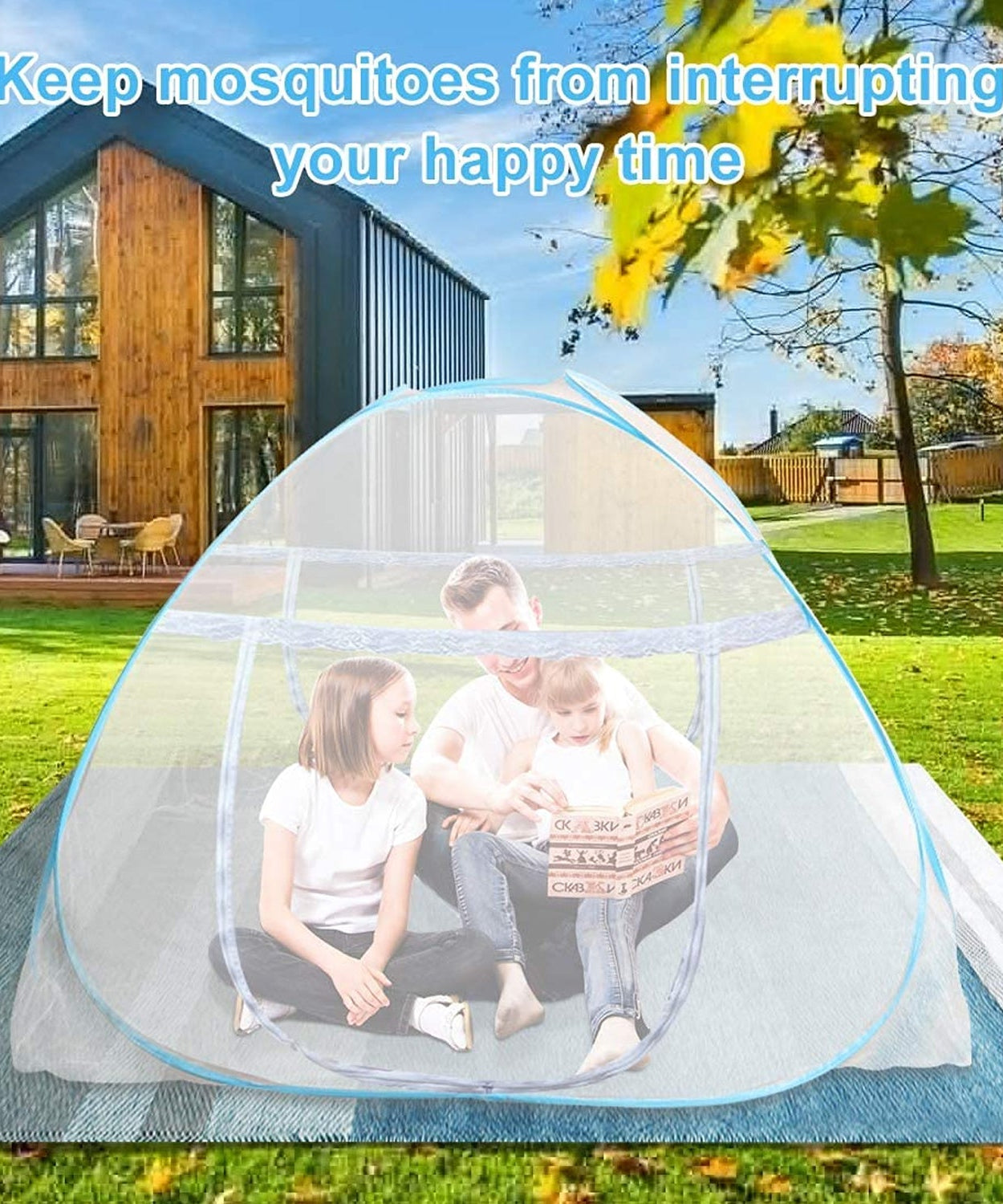 Premium Polyester Foldable Mosquito Net Tent (100 Cm Long / 1 Pc)