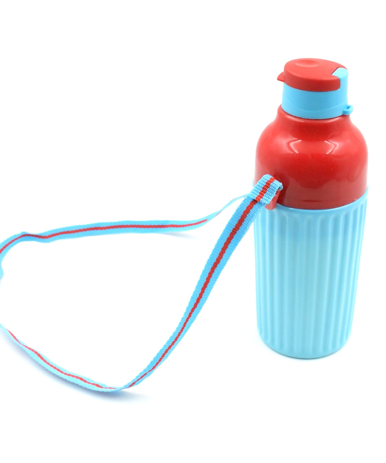 BPA-free water bottle with easy carry strap