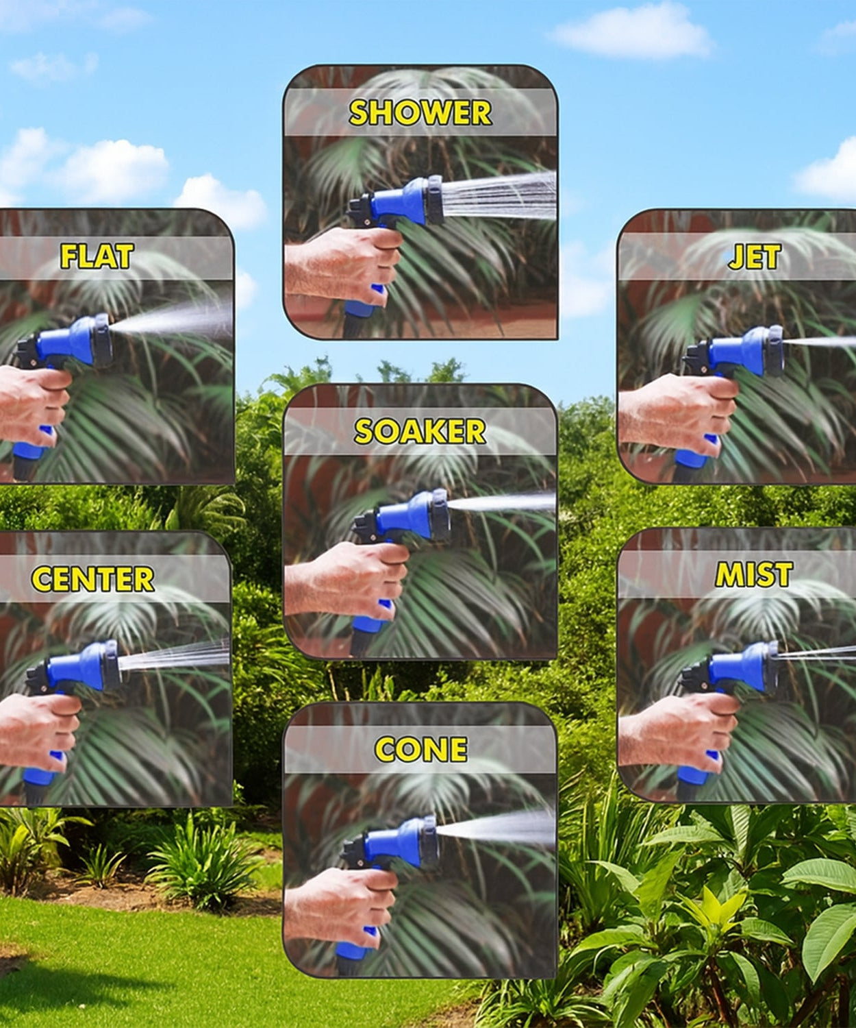 50 Ft Expandable Hose Pipe Nozzle For Garden Wash Car Bike With Spray Gun