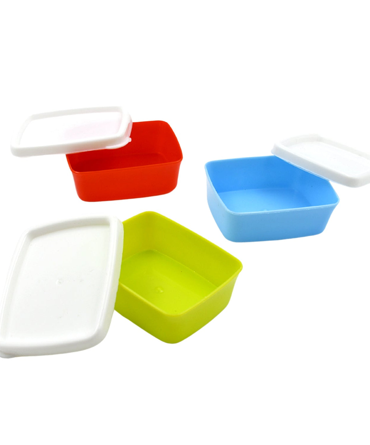 3-Piece Multicolor Airtight Container Set – Rectangular Food & Fridge Storage