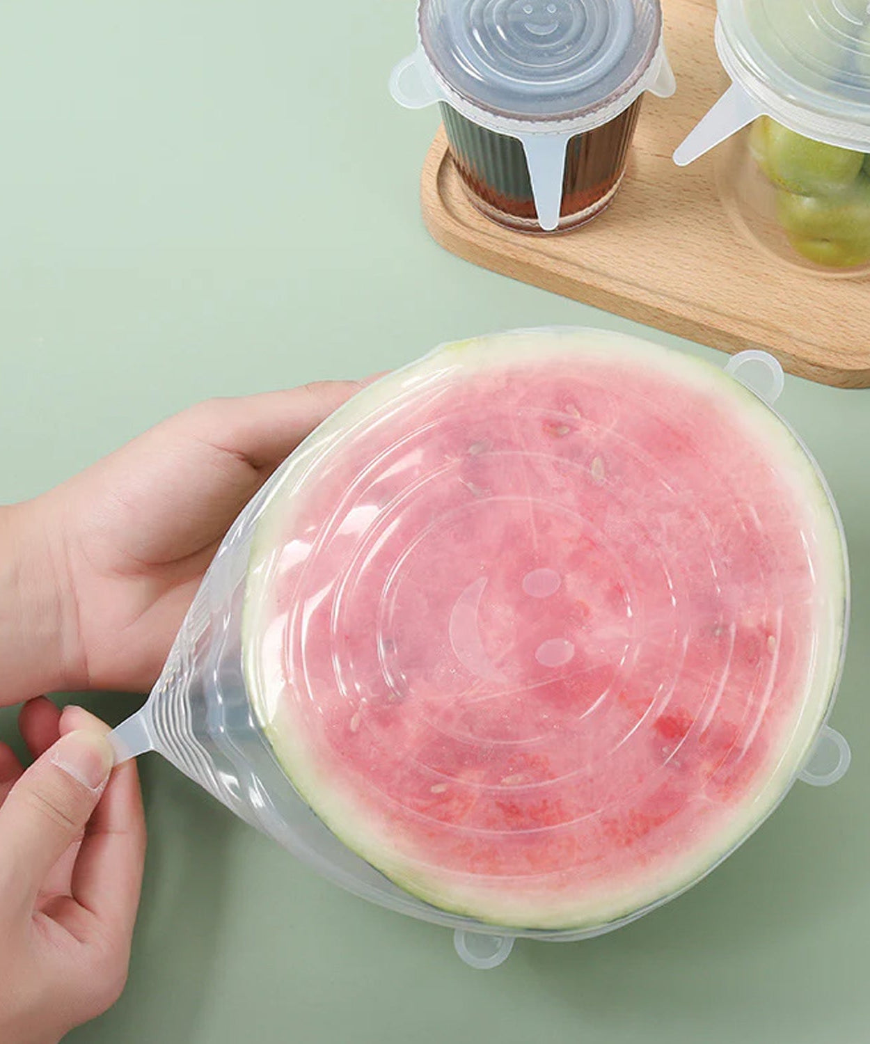 Silicone Stretch Lids, Microwave & Freezer Safe Food Covers (6 Pcs Set /95 Gm )