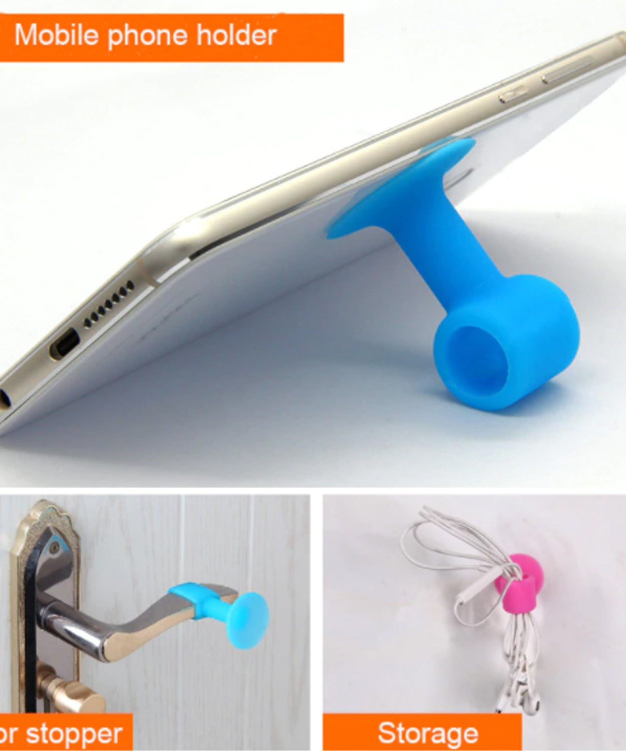 Door handle protectors, mini silicone crash pads, pack of 100 for wall and door safety.