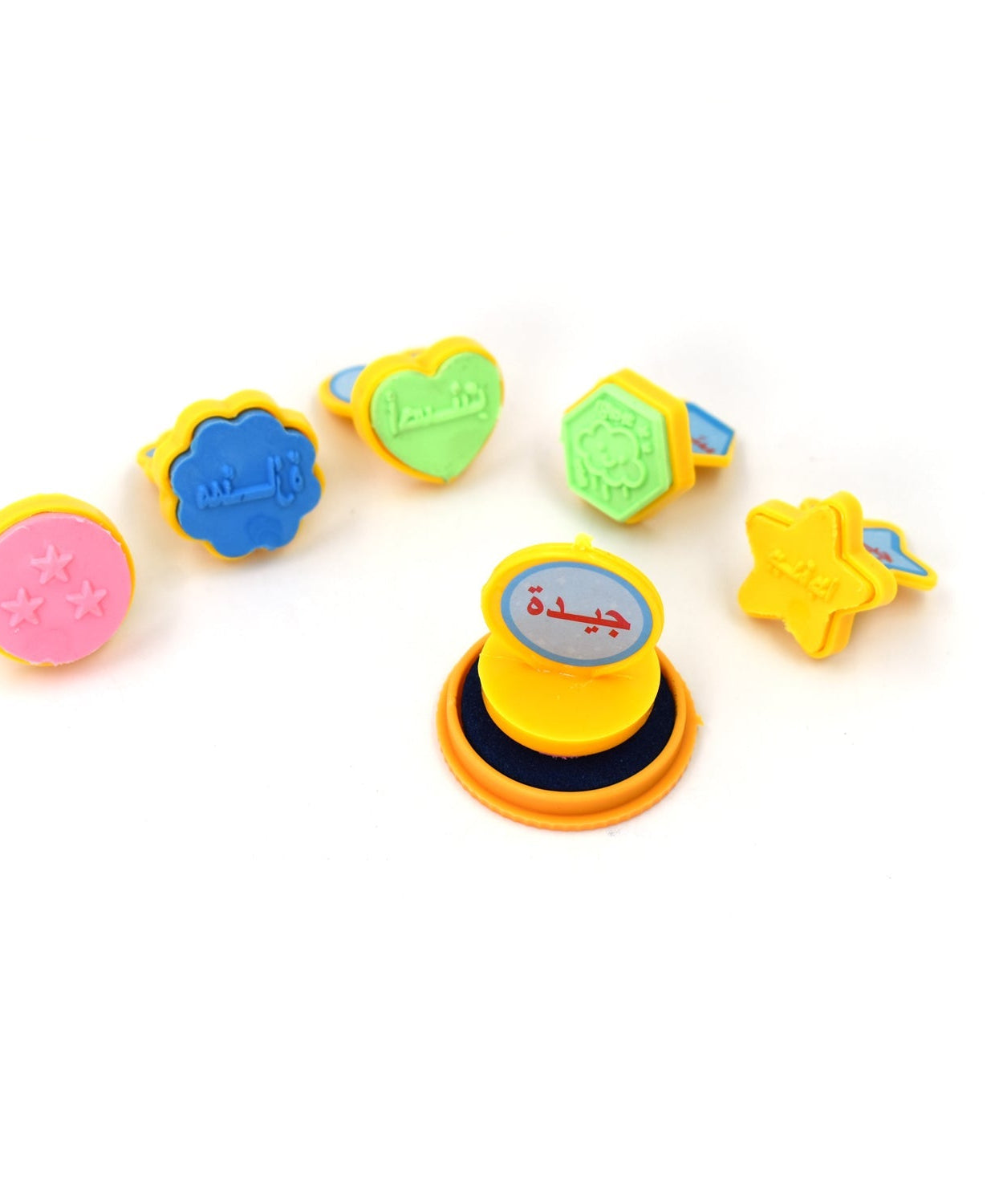 Reward stamps set, multicolor, 7 unique shapes