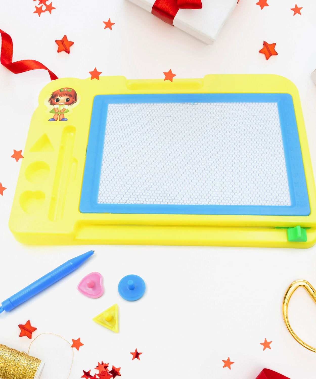 Children Magic Slate Pen Doodle Pad Erasable Drawing Easy Reading Writing Learning Graffiti Board Kids Gift Toy Magnetic Painting Sketch Pad for Baby Children (1 Pc Mix Color)