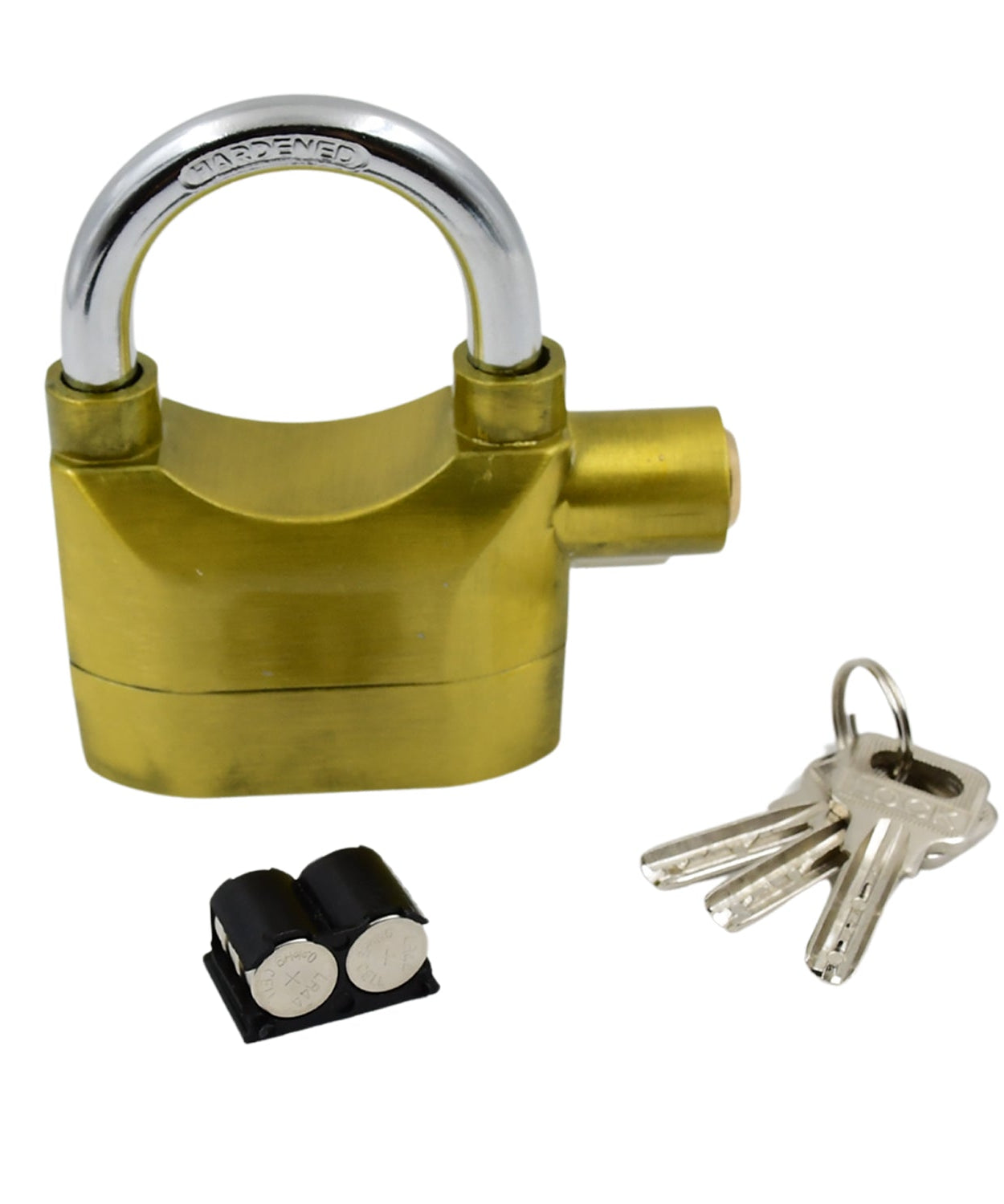 Security Alarm Metallic Lock System with 3 Keys (1 Set / Mix Color)