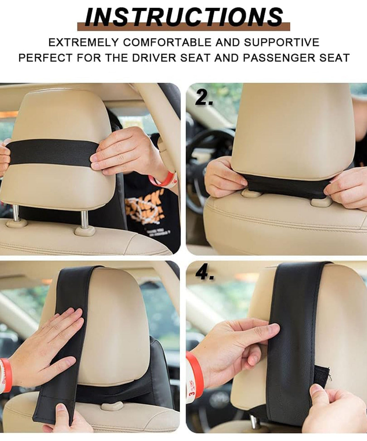 Say Goodbye to Neck Pain: Memory Foam Car Neck Pillow for Drivers (1 Pc, Mix Color)