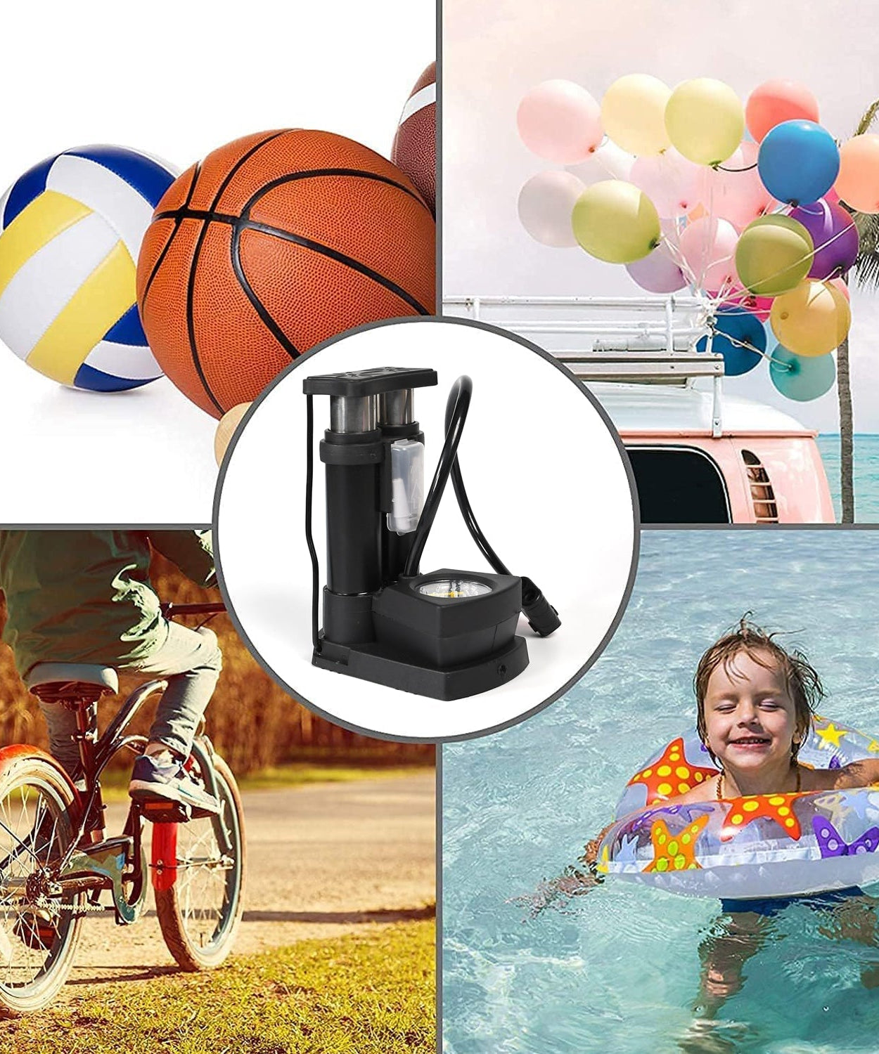 Bicycle pump with gauge