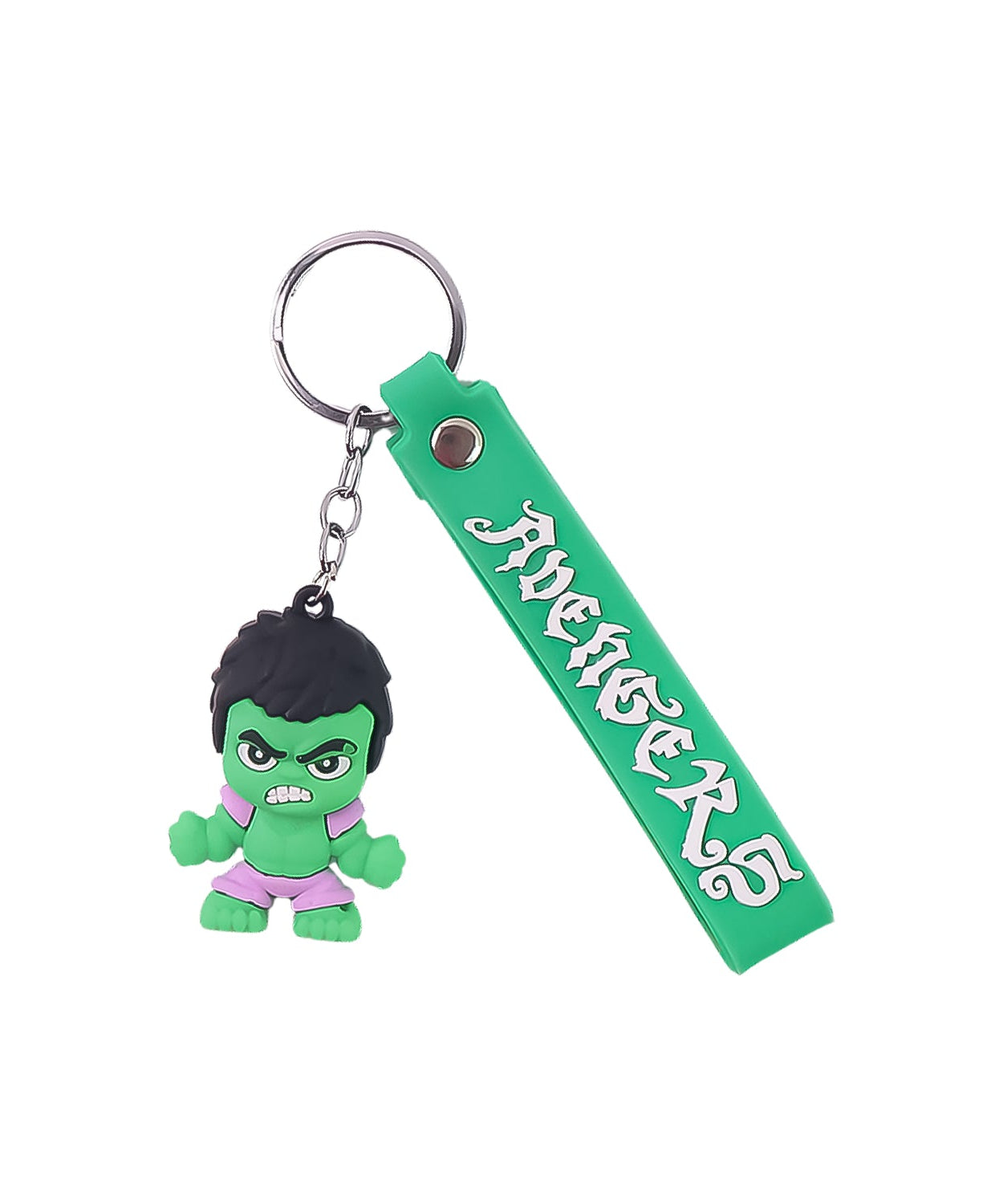 Cute Cartoon Silicone 3D Key Chain with Metal Hook & Strap (Pack of 1)