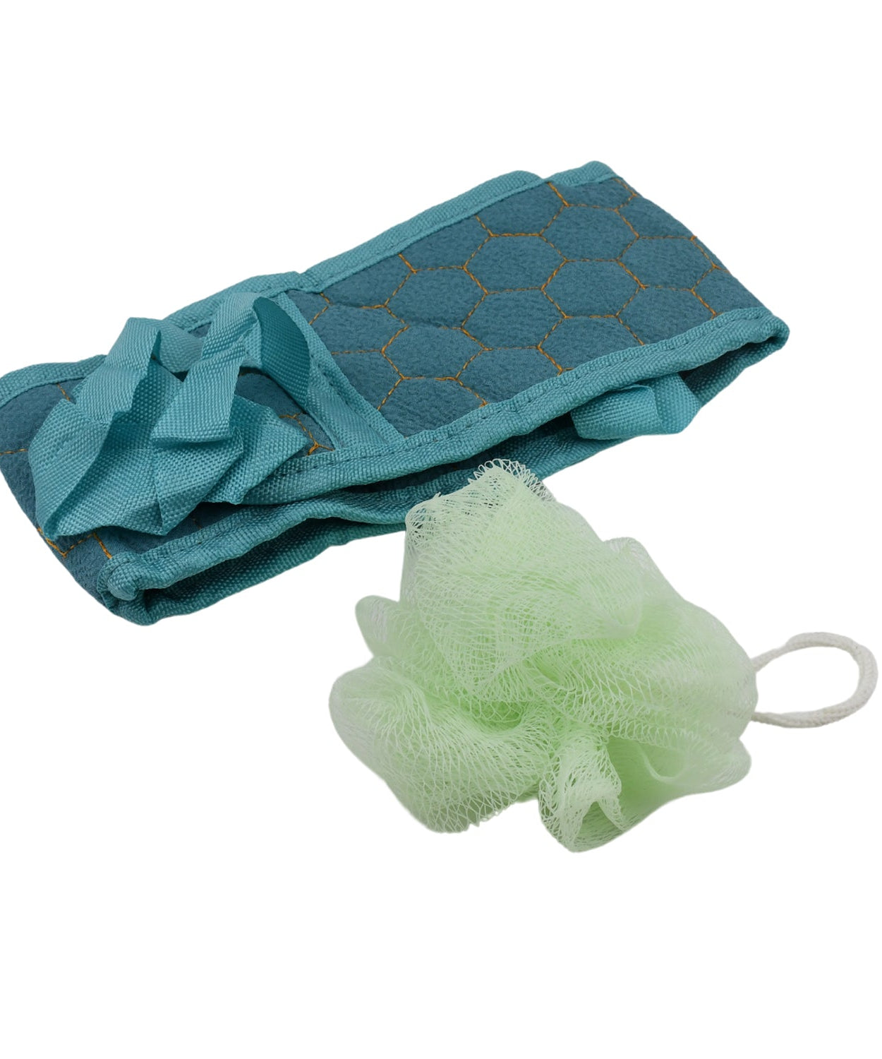 Bath Shower Scrubber Set – Dual-Sided Loofah Sponge & Bath Brush for Deep Clean (2 Pcs)
