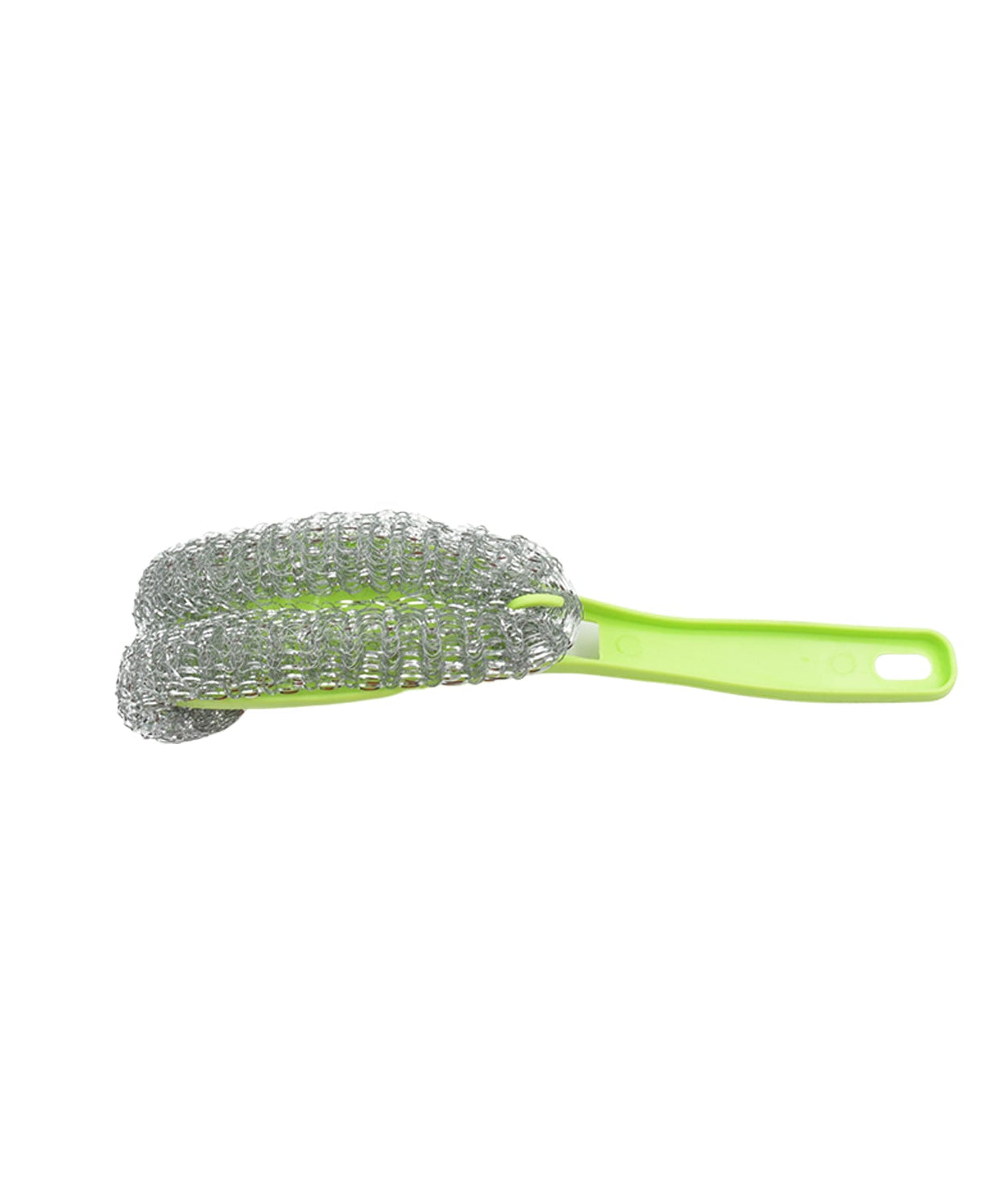 Wire brush with ergonomic handle, designed for kitchen cleaning.