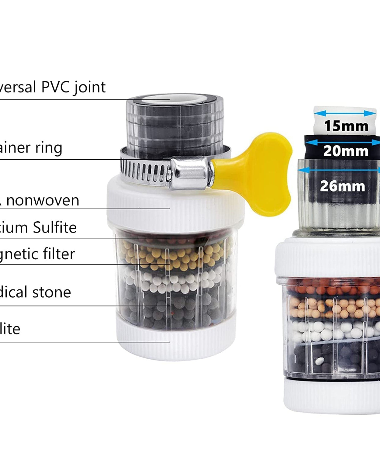 Faucet water purifier, 4-layer filter, for clean drinking water